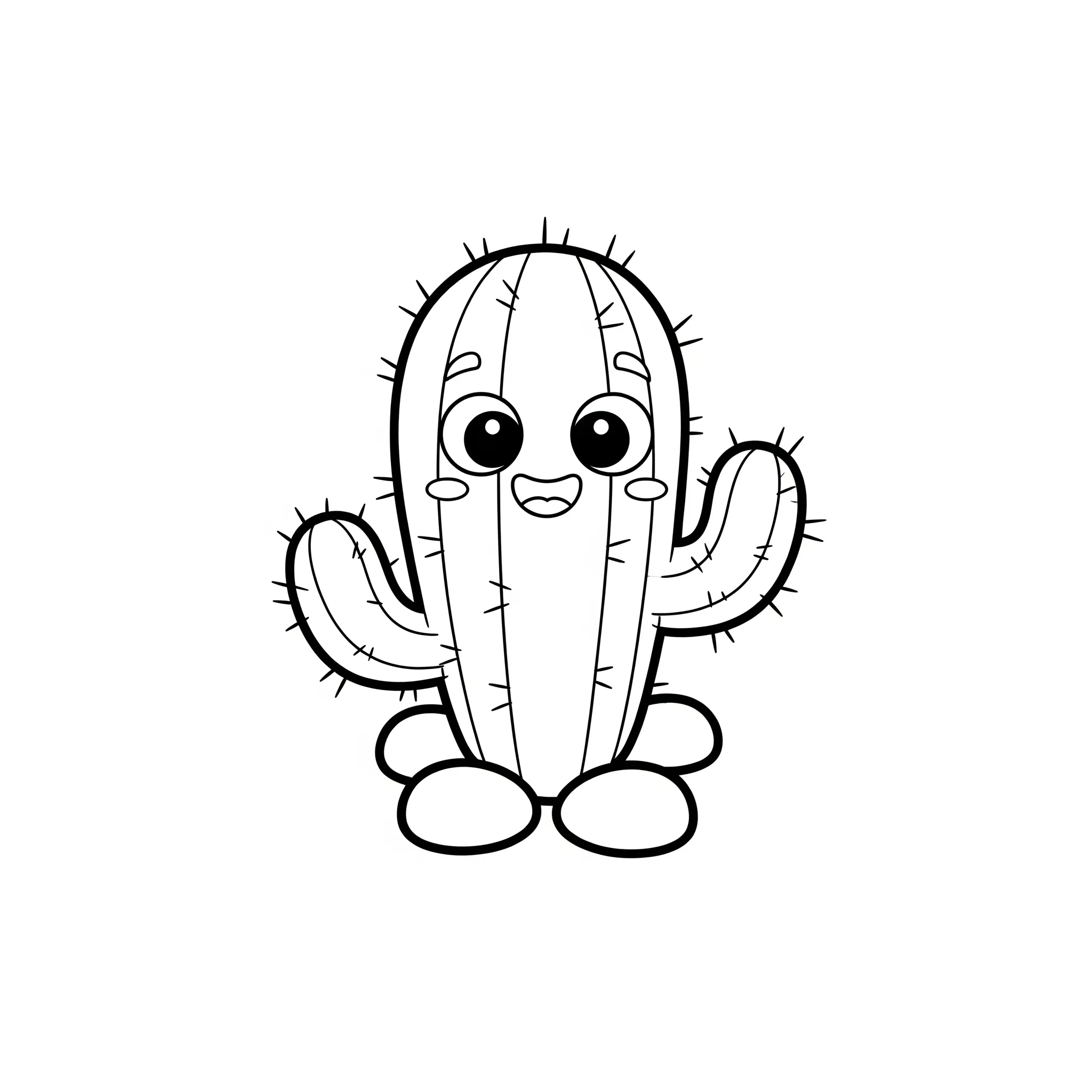 coloriage Cactus Amical pour enfant gratuit