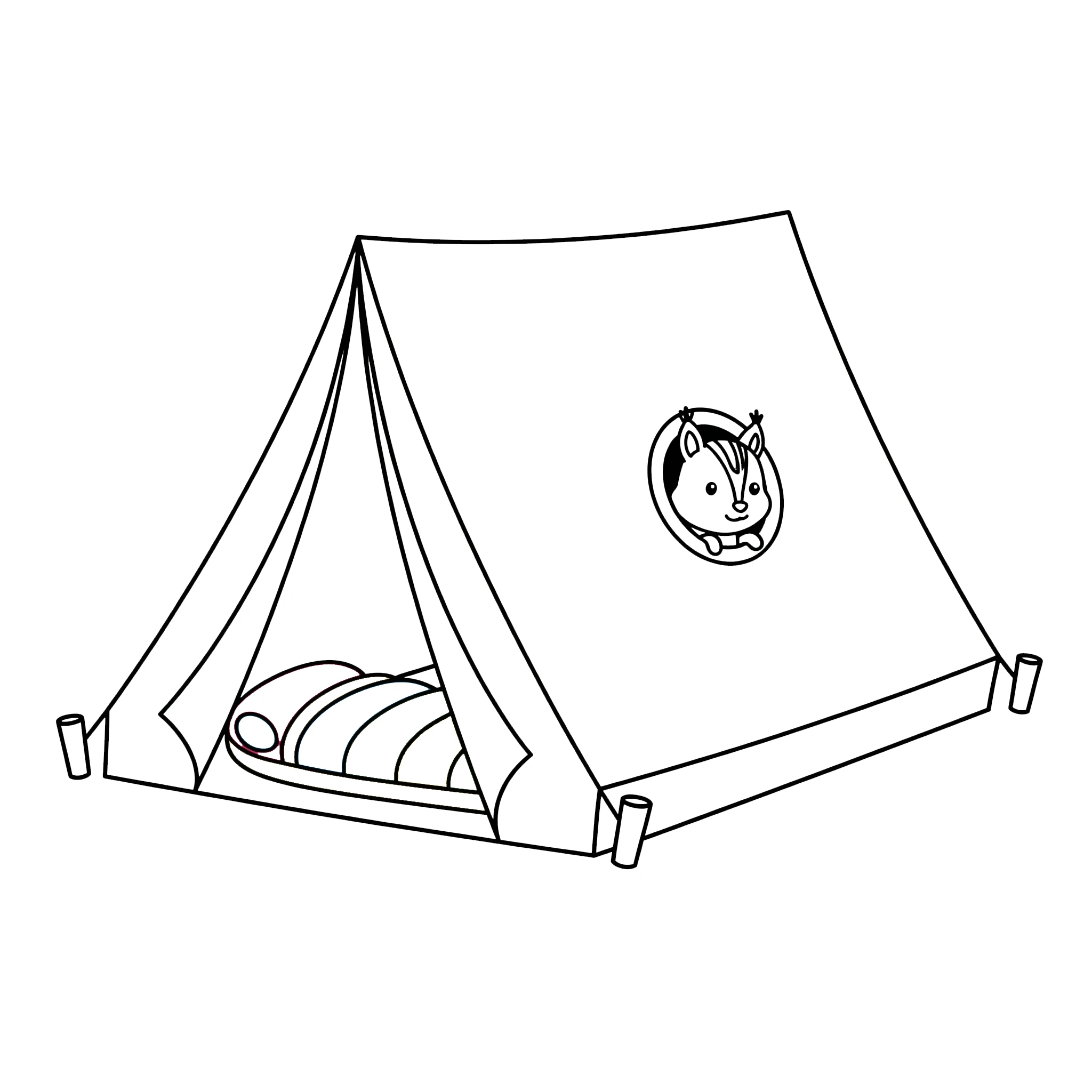 coloriage Camping educatif pour enfant