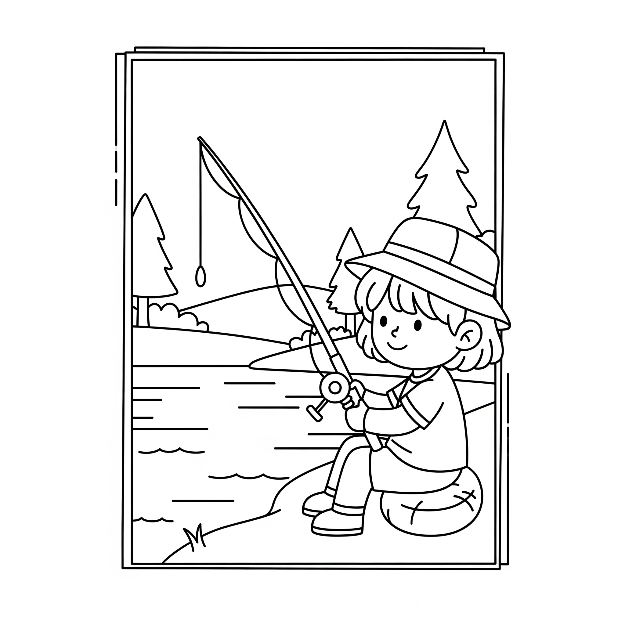 coloriage Camping à imprimer a4