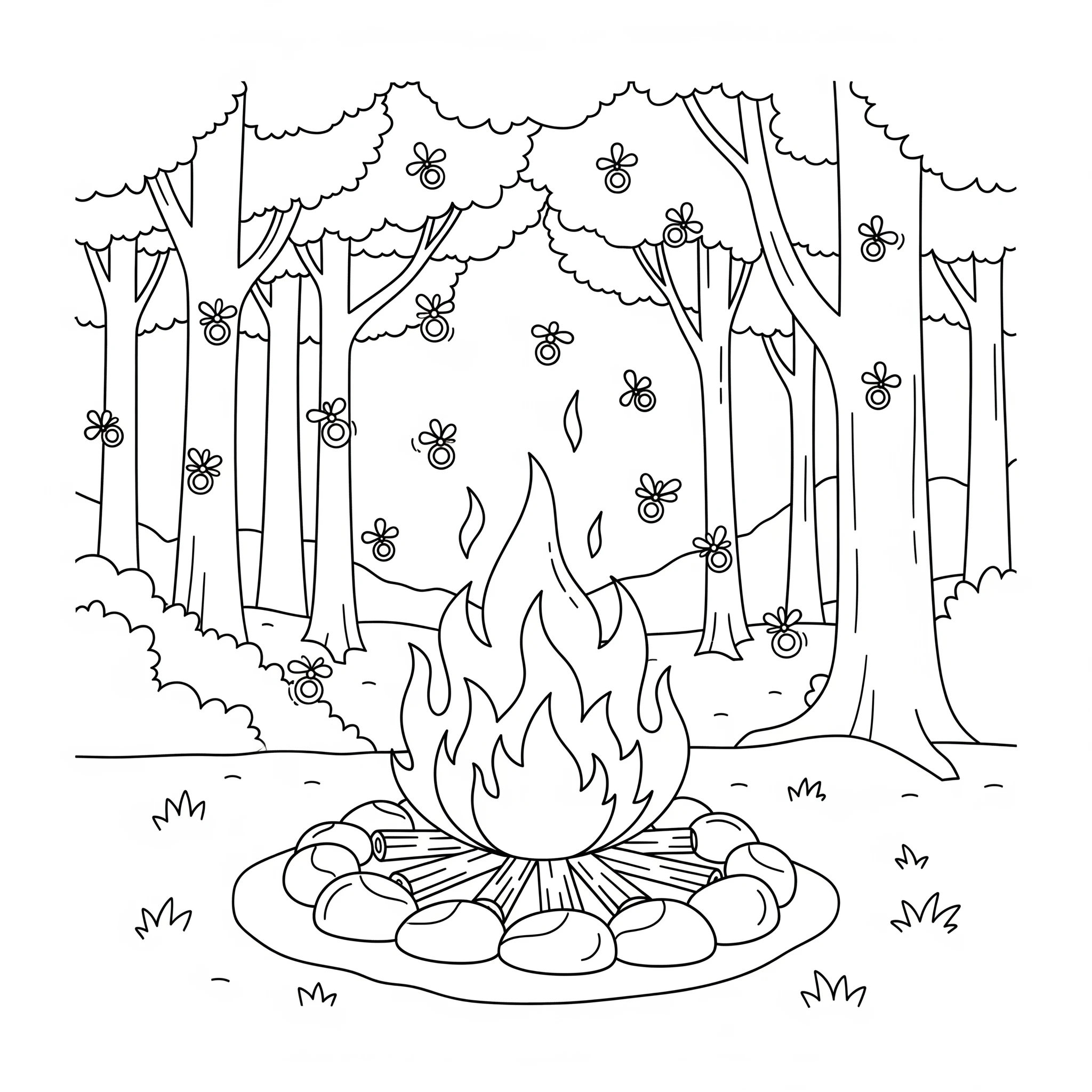 coloriage Camping à imprimer pour enfants