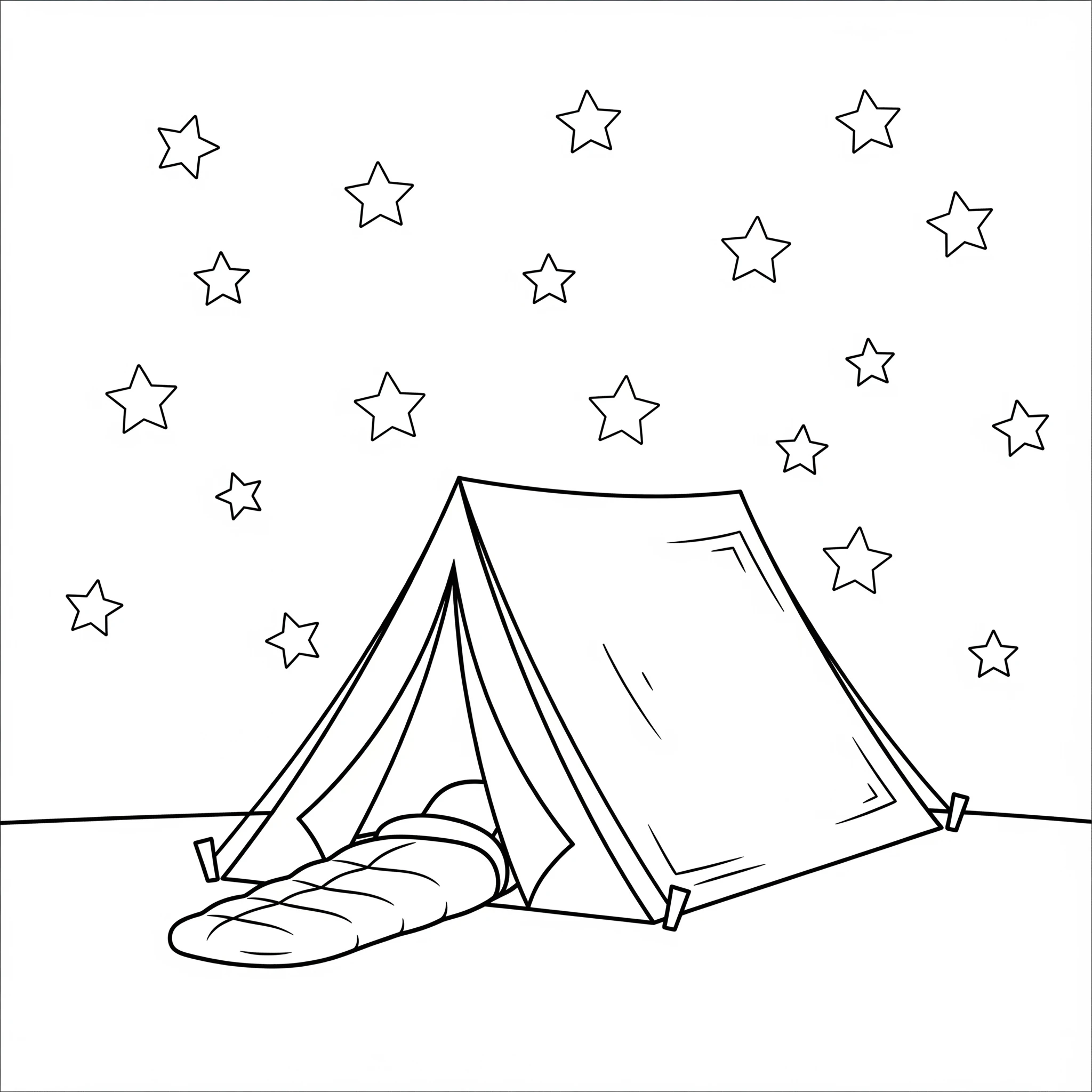coloriage Camping à imprimer pour enfant de 4 ans 1