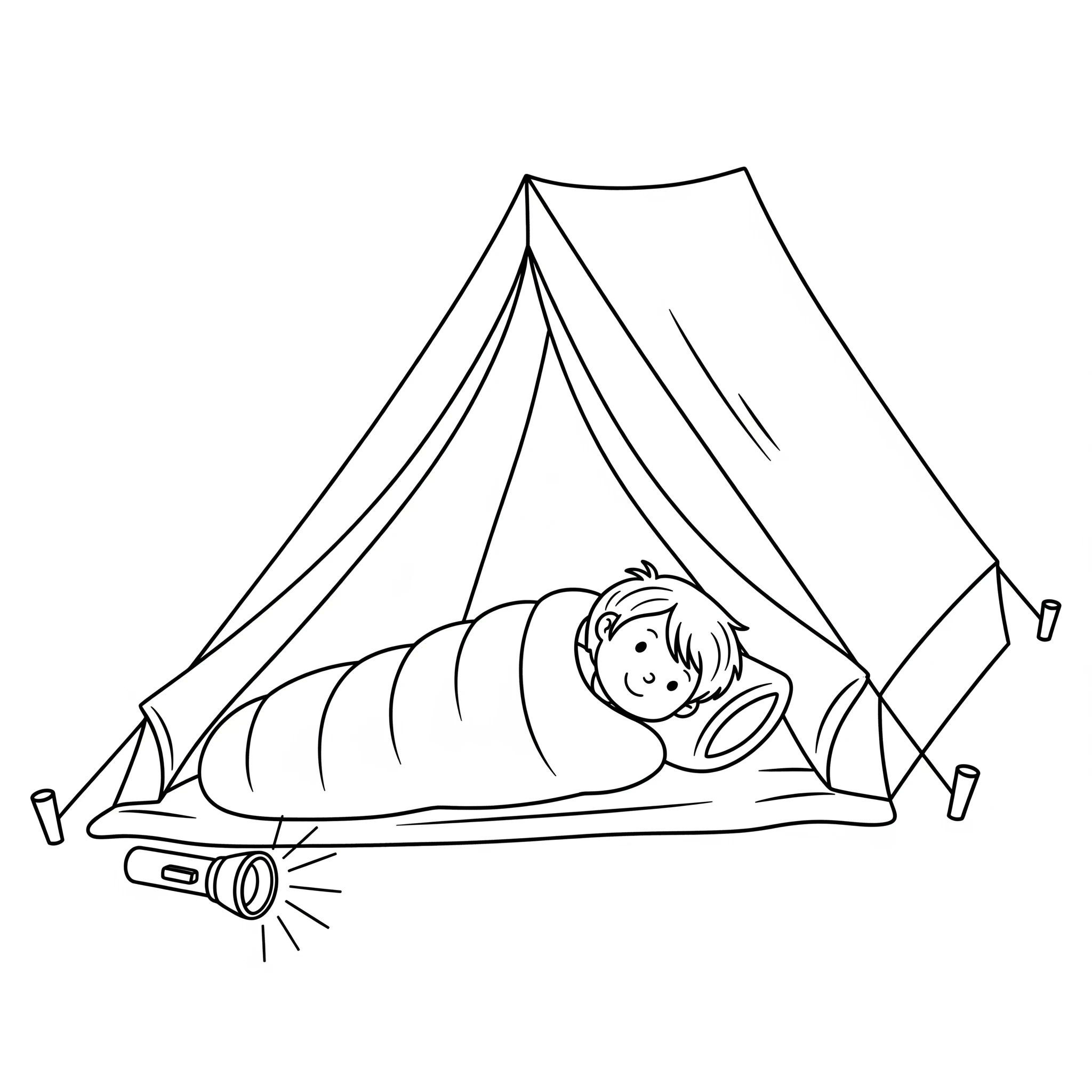coloriage Camping pour enfant de 3 ans
