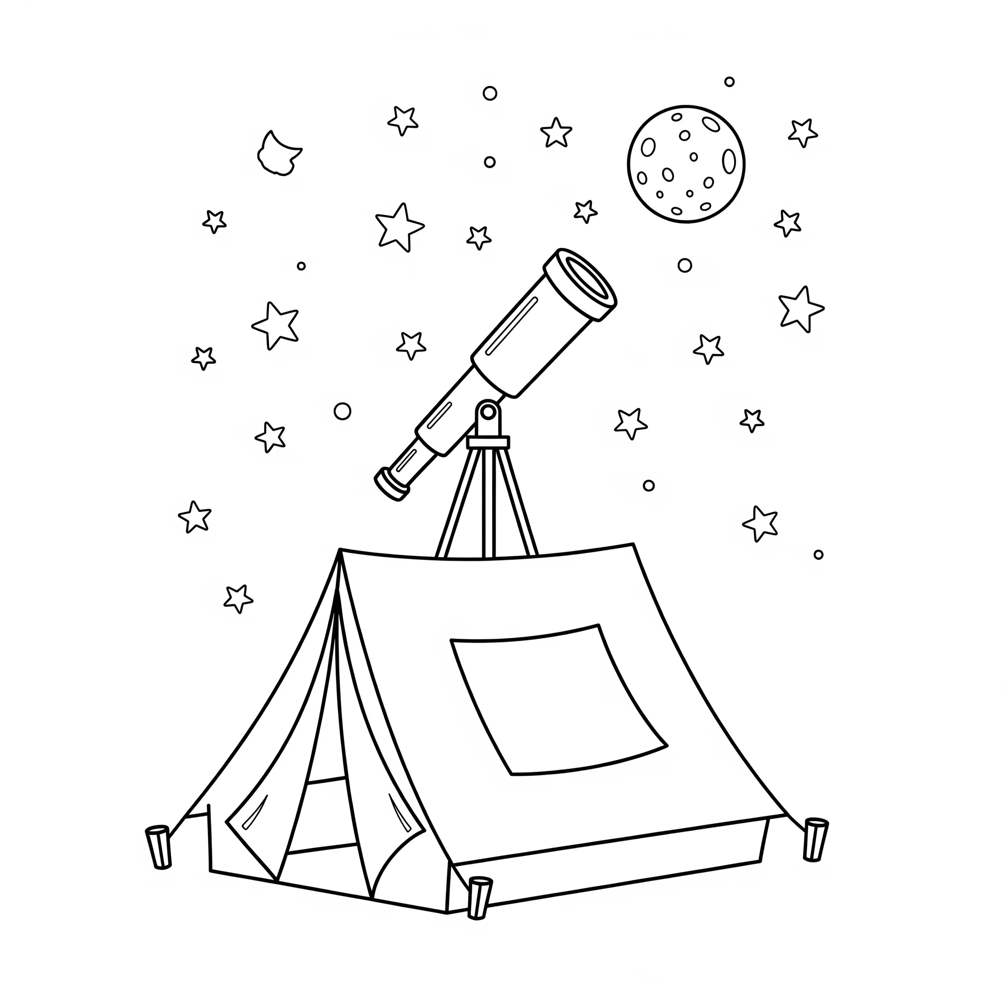 coloriage Camping et dessin a imprimer