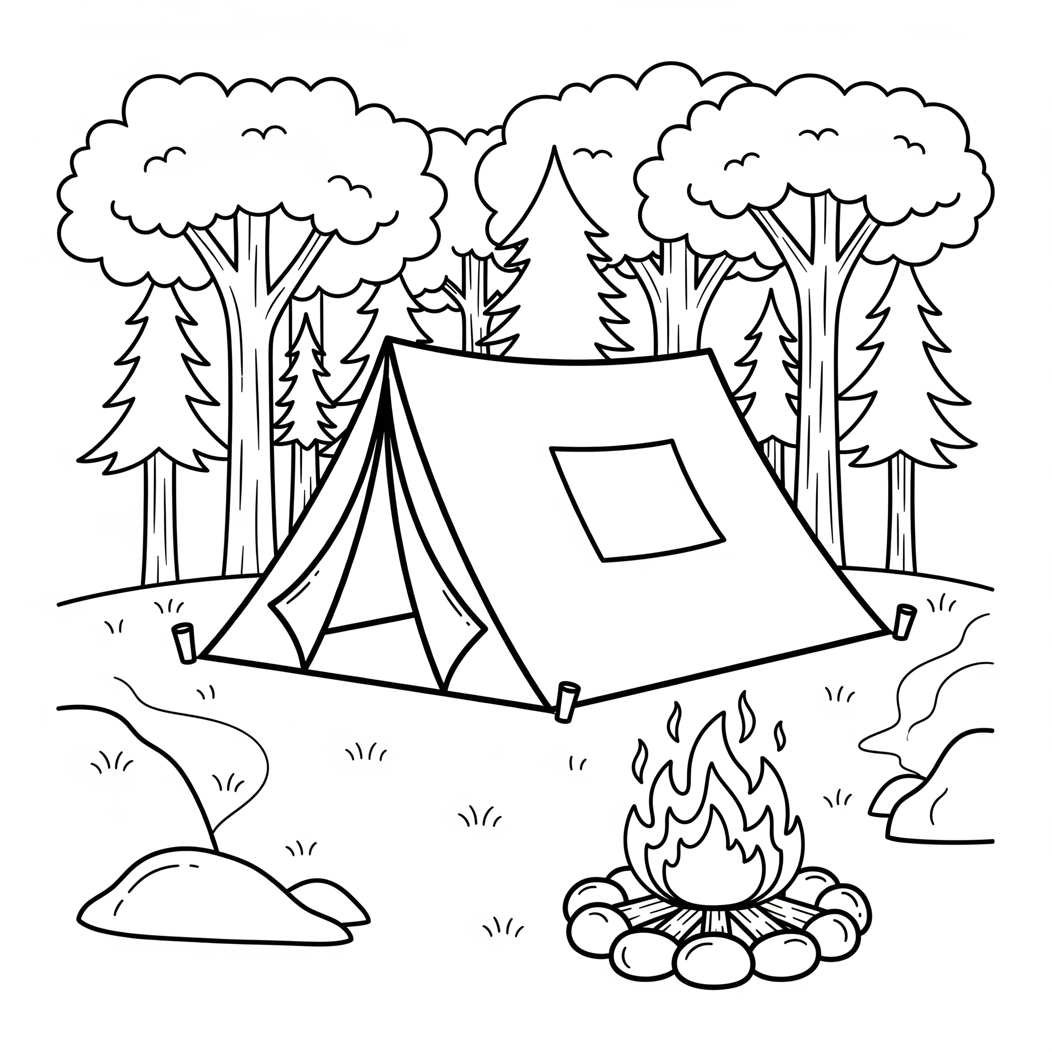 coloriage Camping pour enfants
