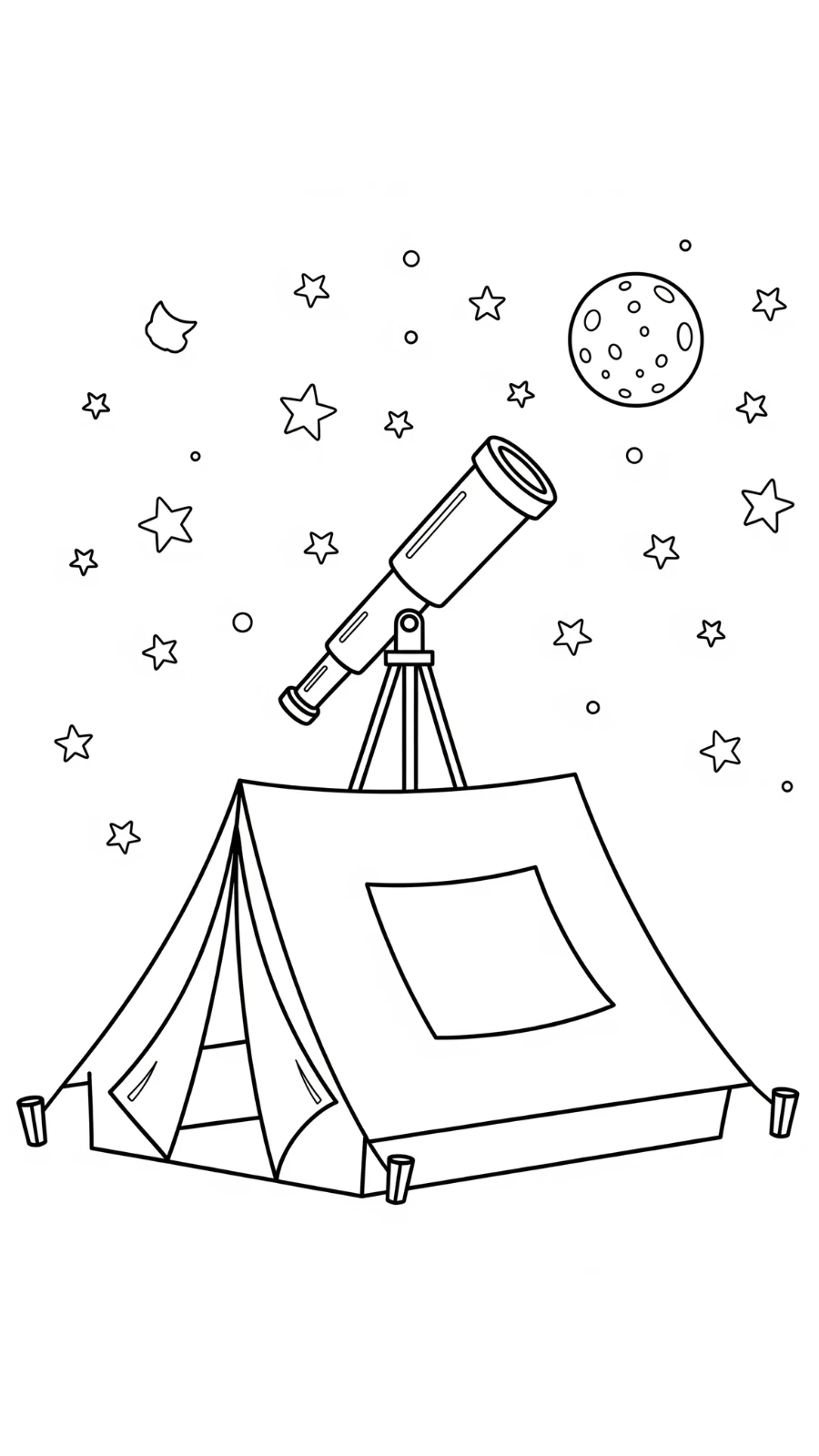 coloriage Camping a telecharger