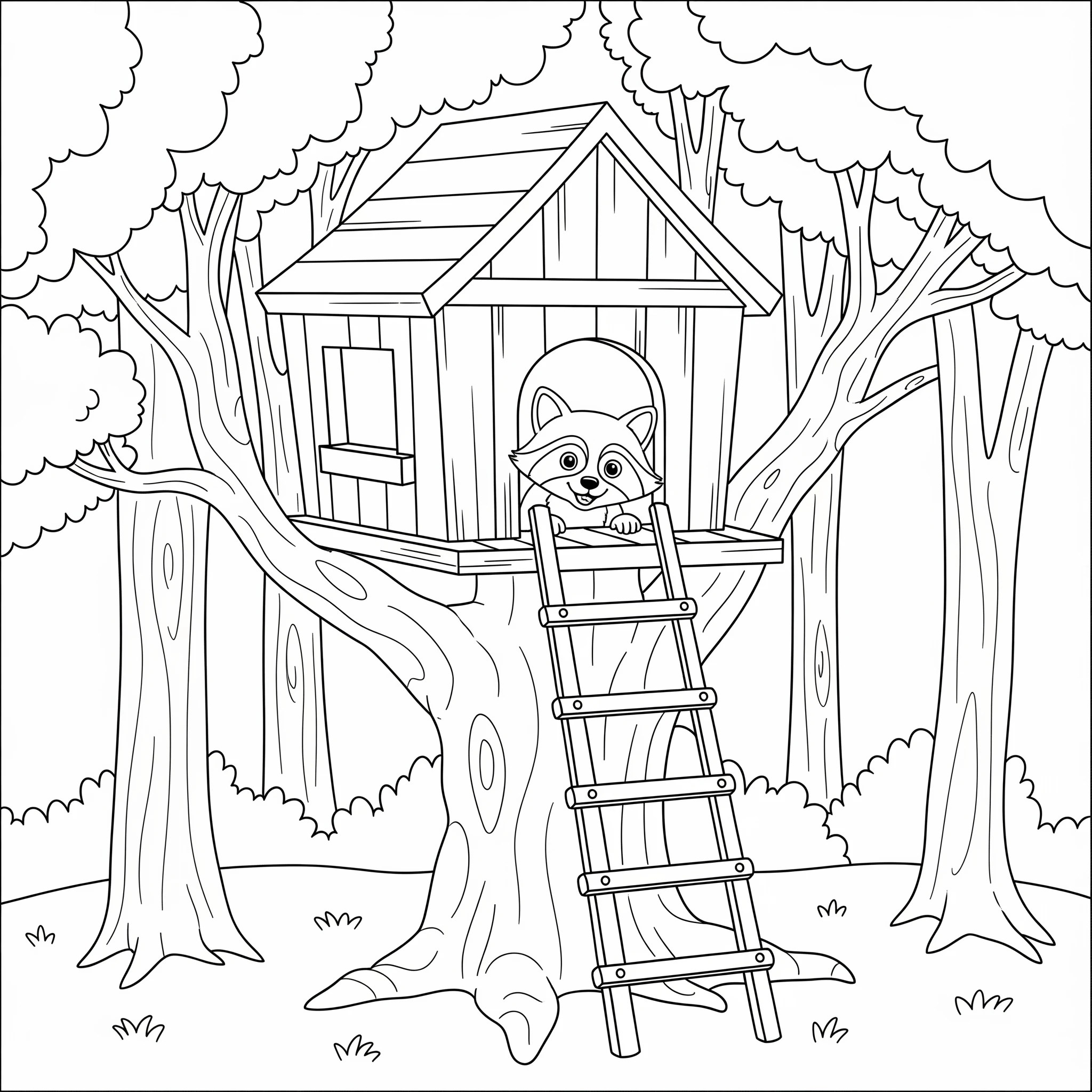 coloriage Camping à imprimer pour enfant de 6 ans
