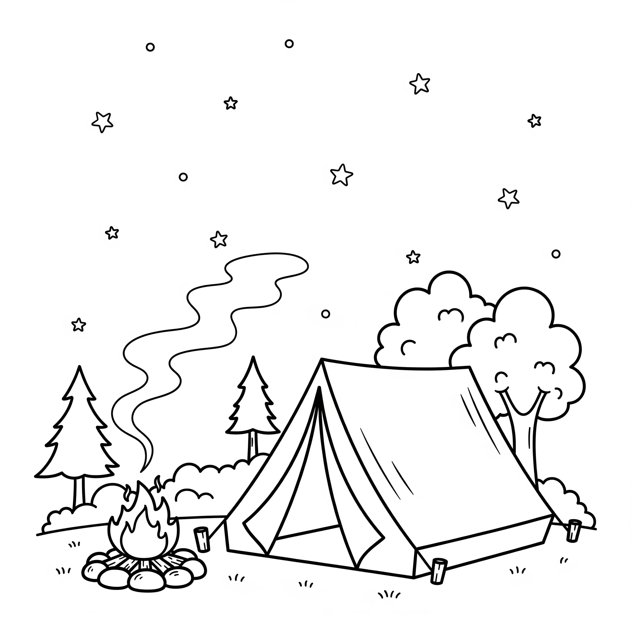 coloriage Camping a dessiner et imprimer