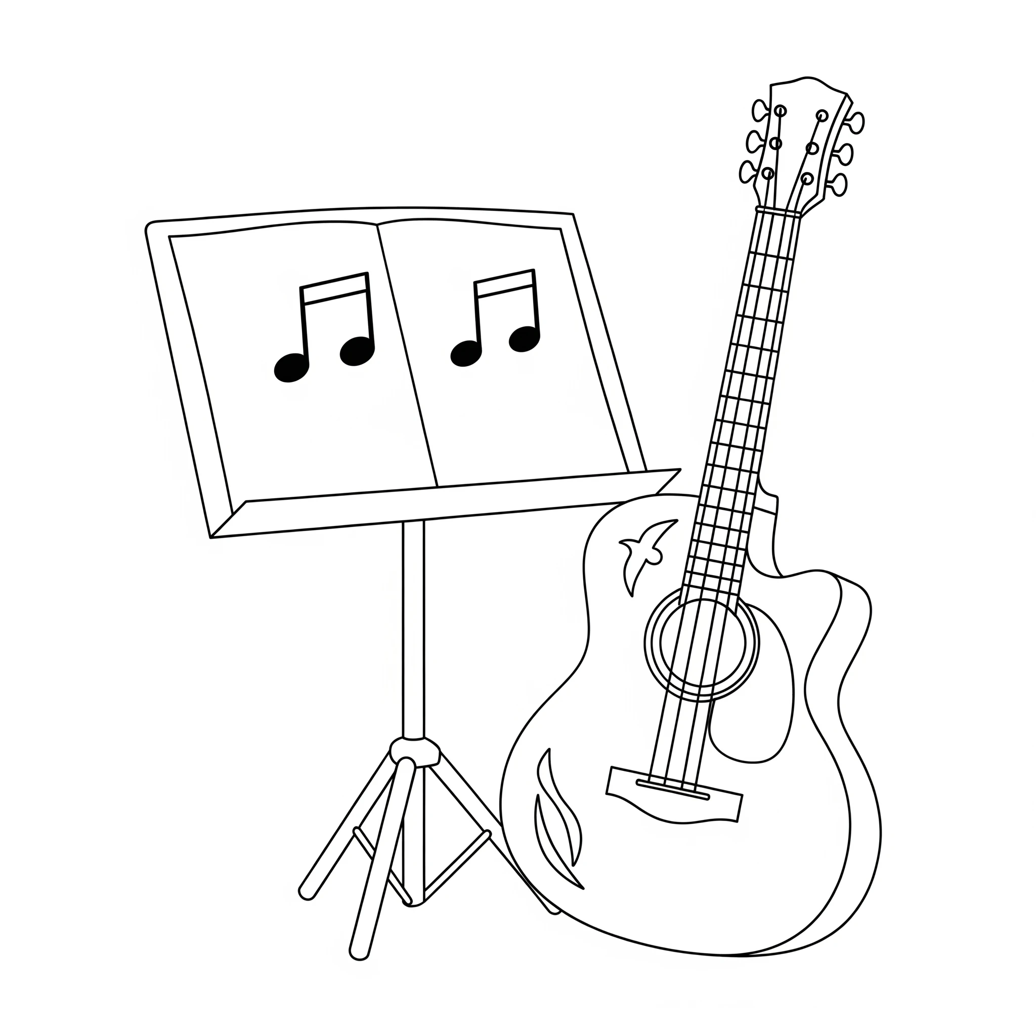 coloriage Guitare en ligne 1