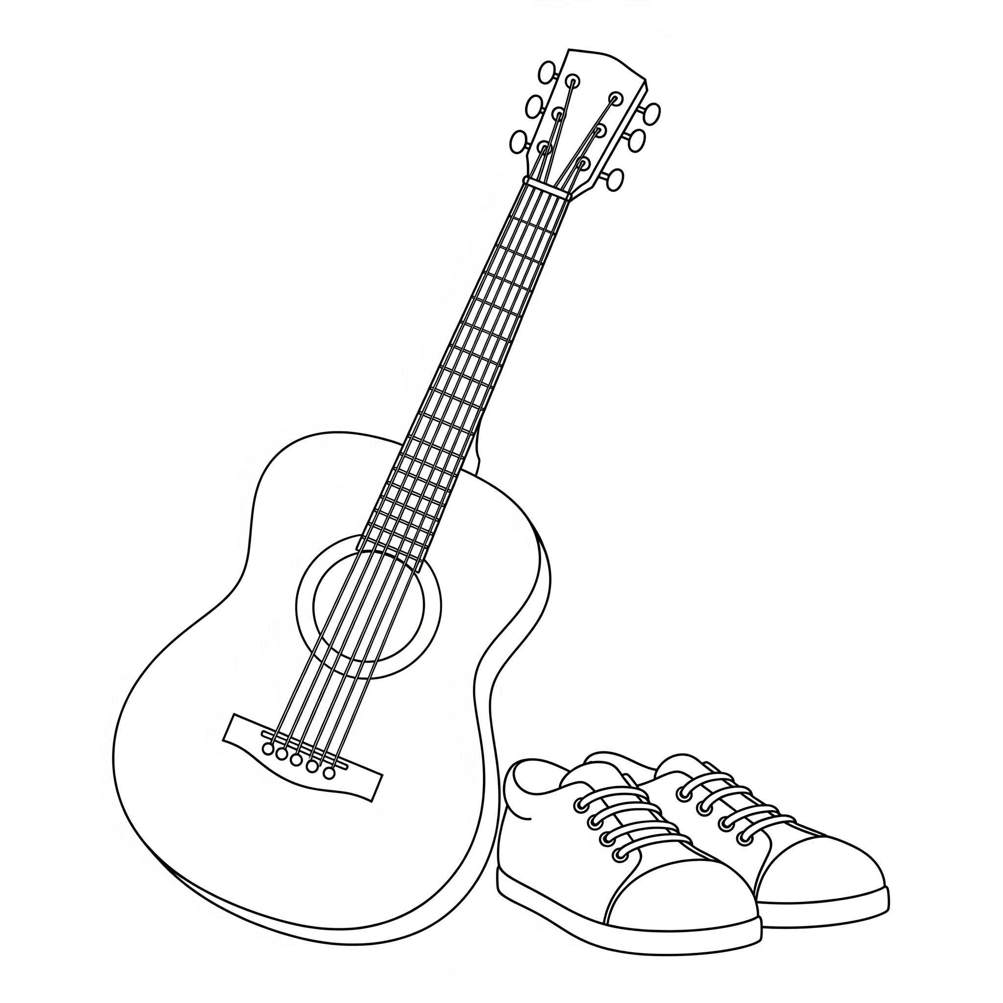 coloriage Guitare pour enfant à imprimer