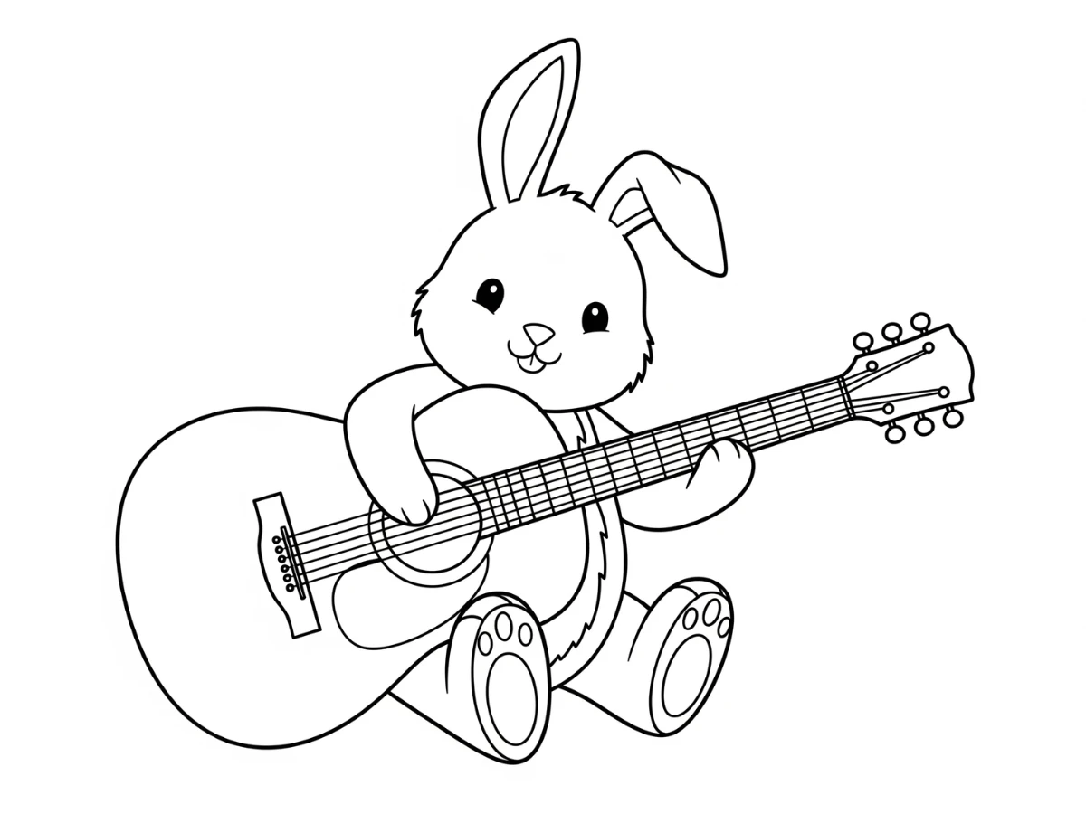 coloriage Guitare en ligne
