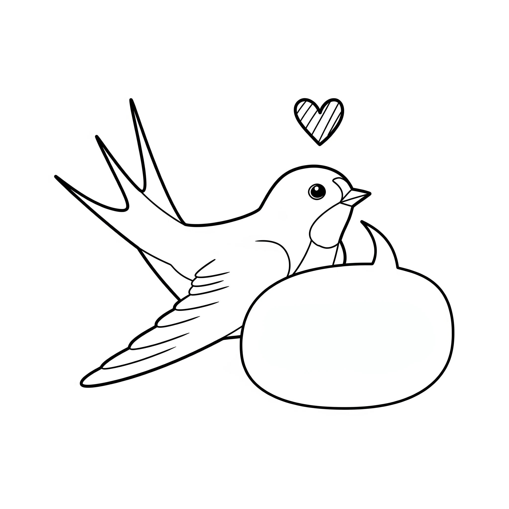 coloriage Hirondelle pour enfants