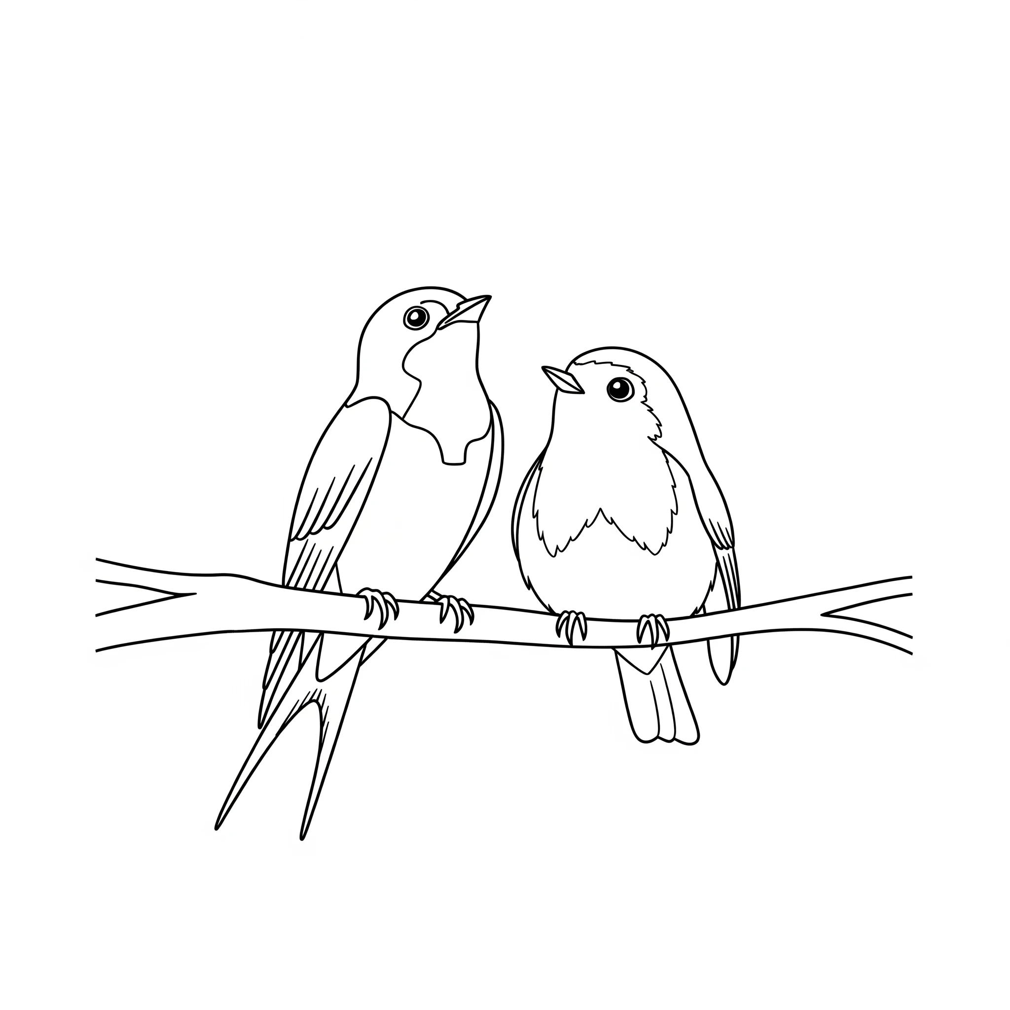 coloriage Hirondelle gratuit à imprimer 1