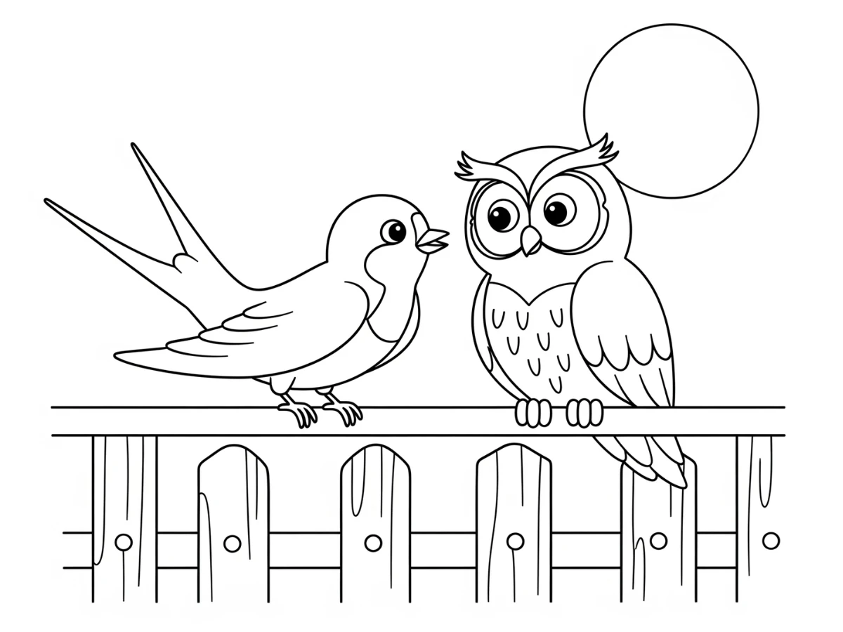 coloriage Hirondelle à imprimer