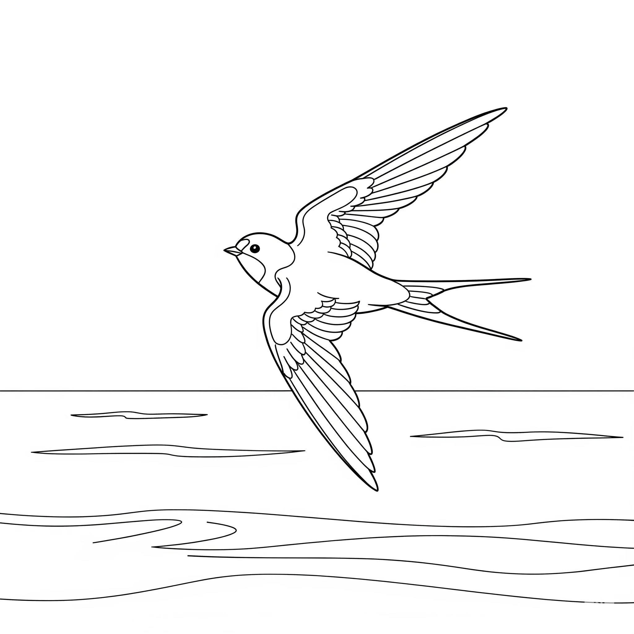 coloriage Hirondelle a imprimer