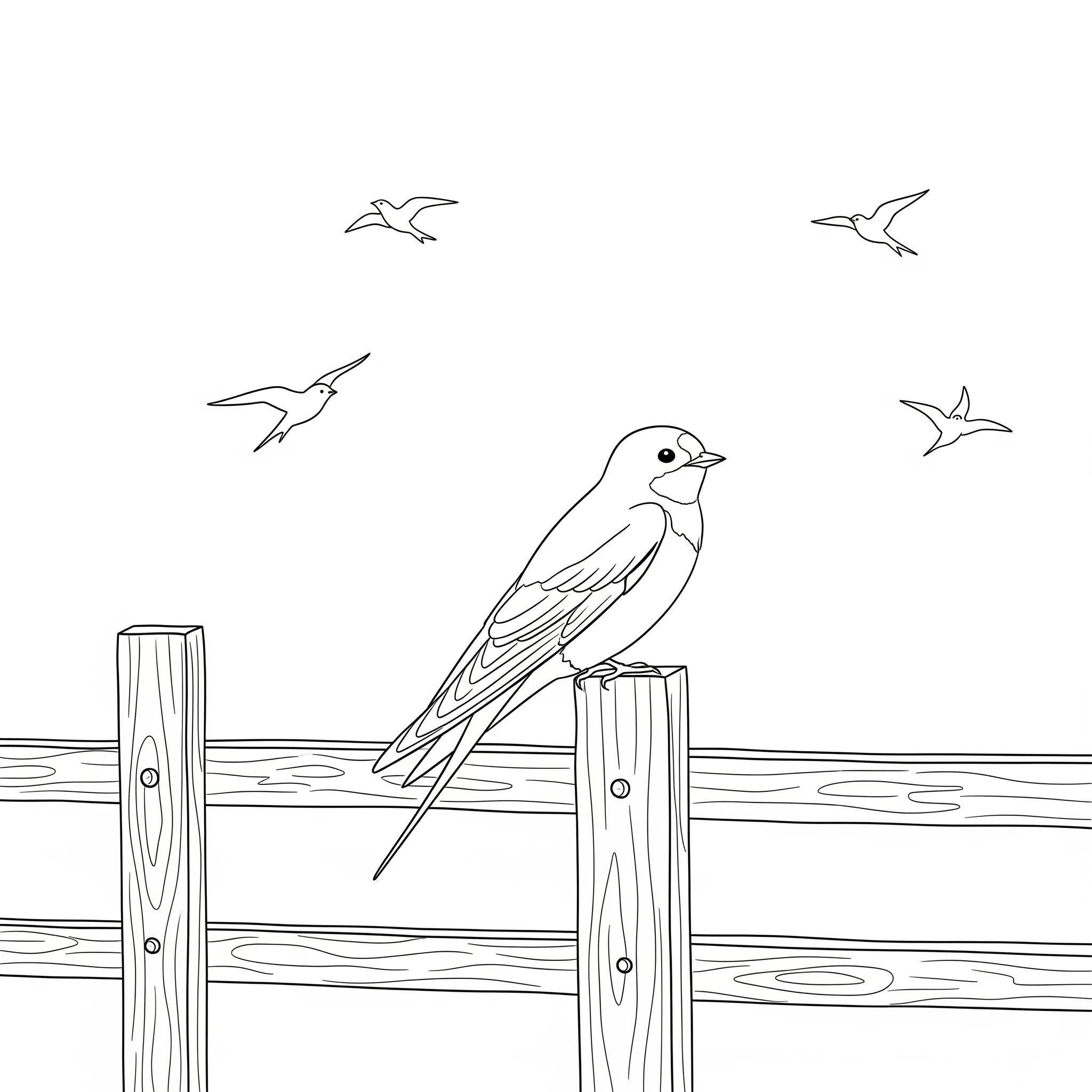 coloriage Hirondelle gratuit