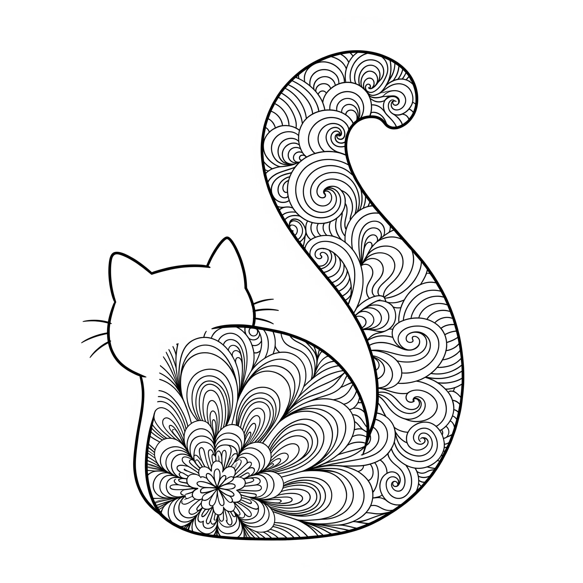 coloriage Mandala Chat pour enfant de à imprimer