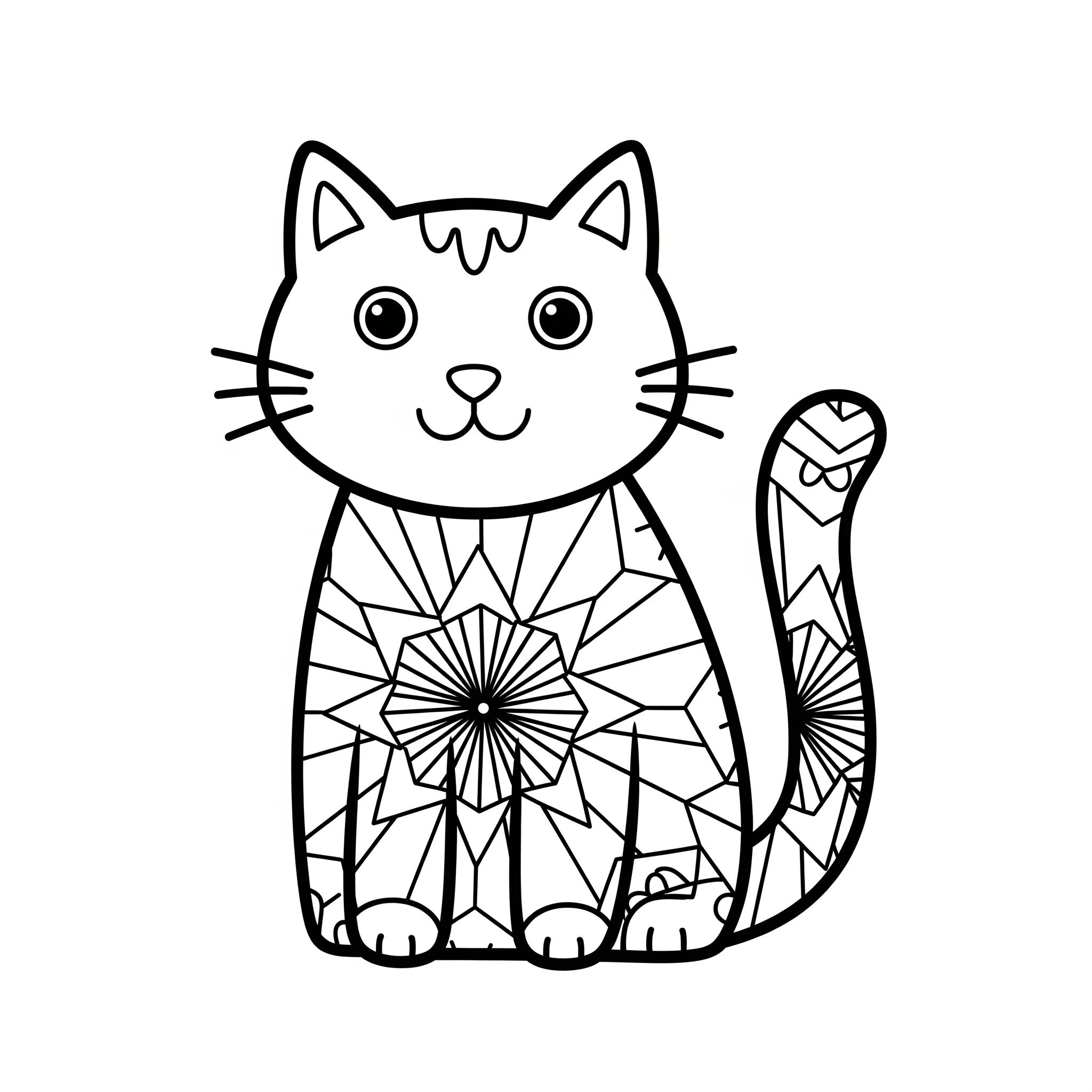 coloriage Mandala Chat à imprimer a4