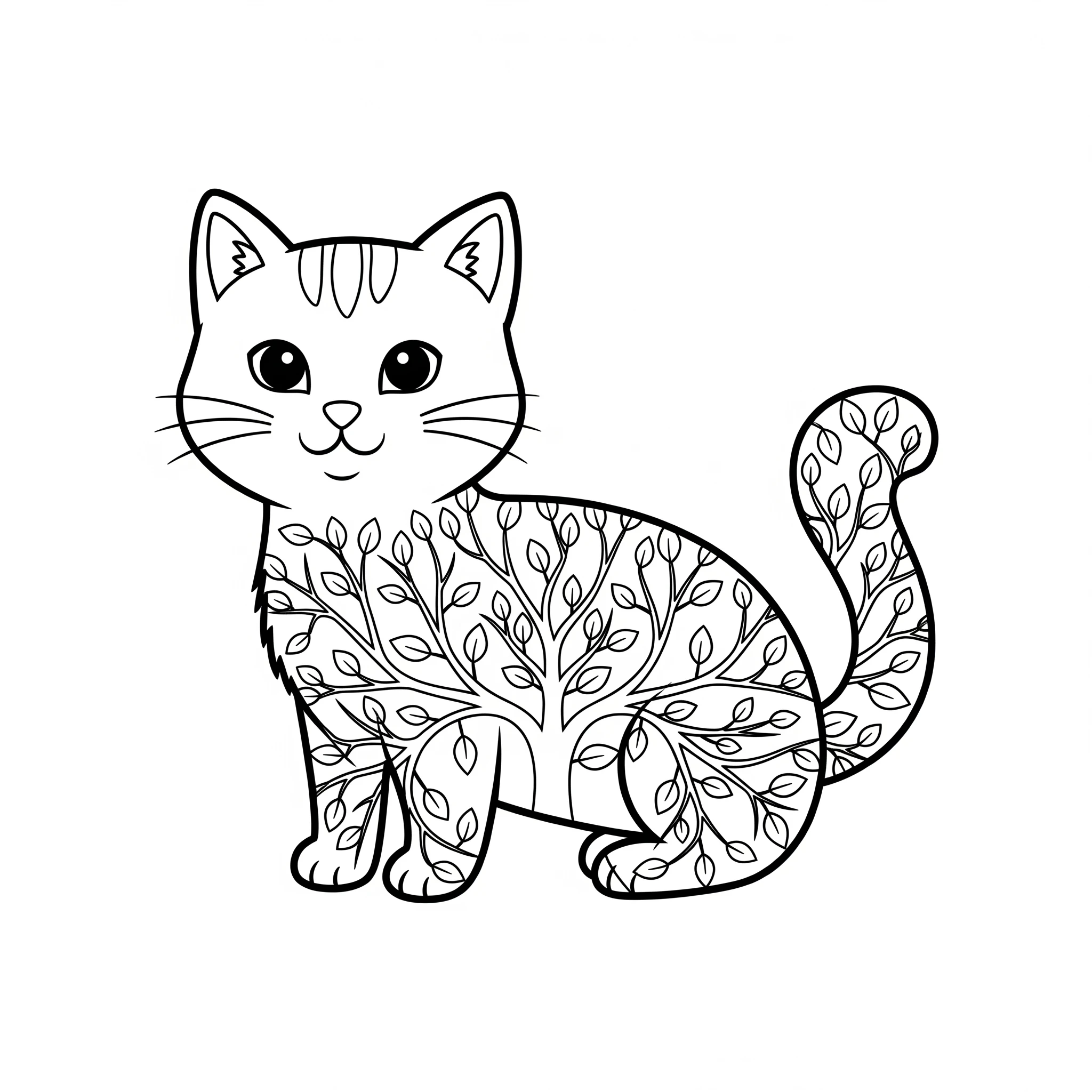 coloriage Mandala Chat gratuit a imprimer