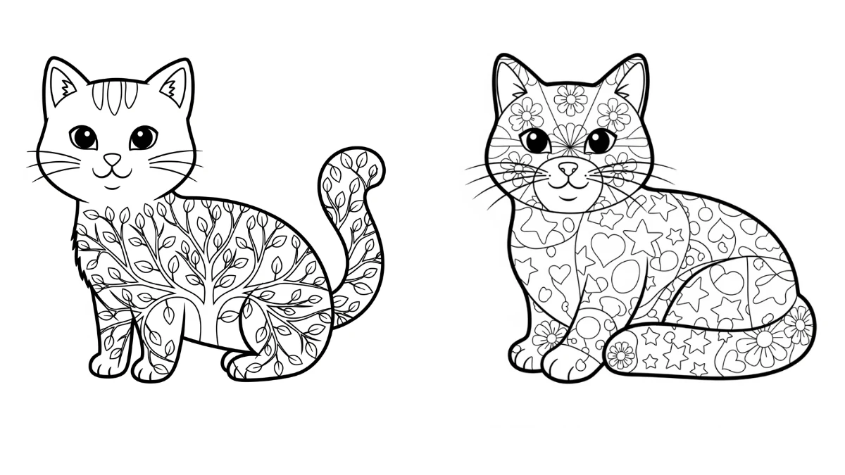 coloriage Mandala Chat a telecharger