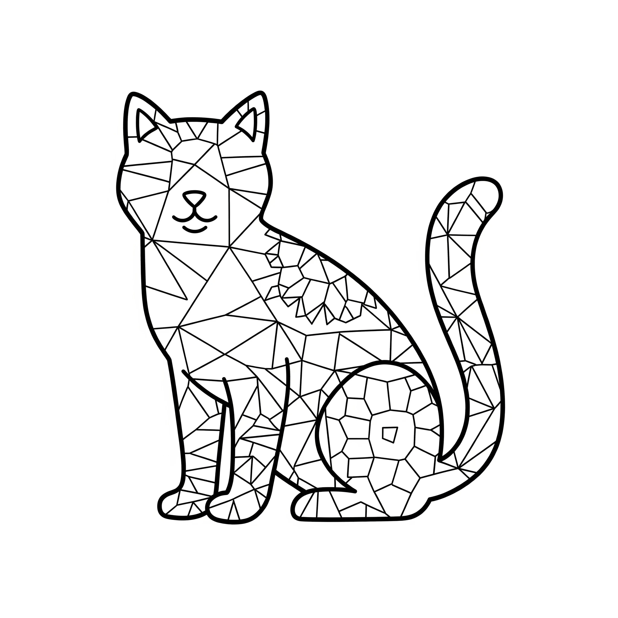 coloriage Mandala Chat à imprimer pour enfant de 7 ans