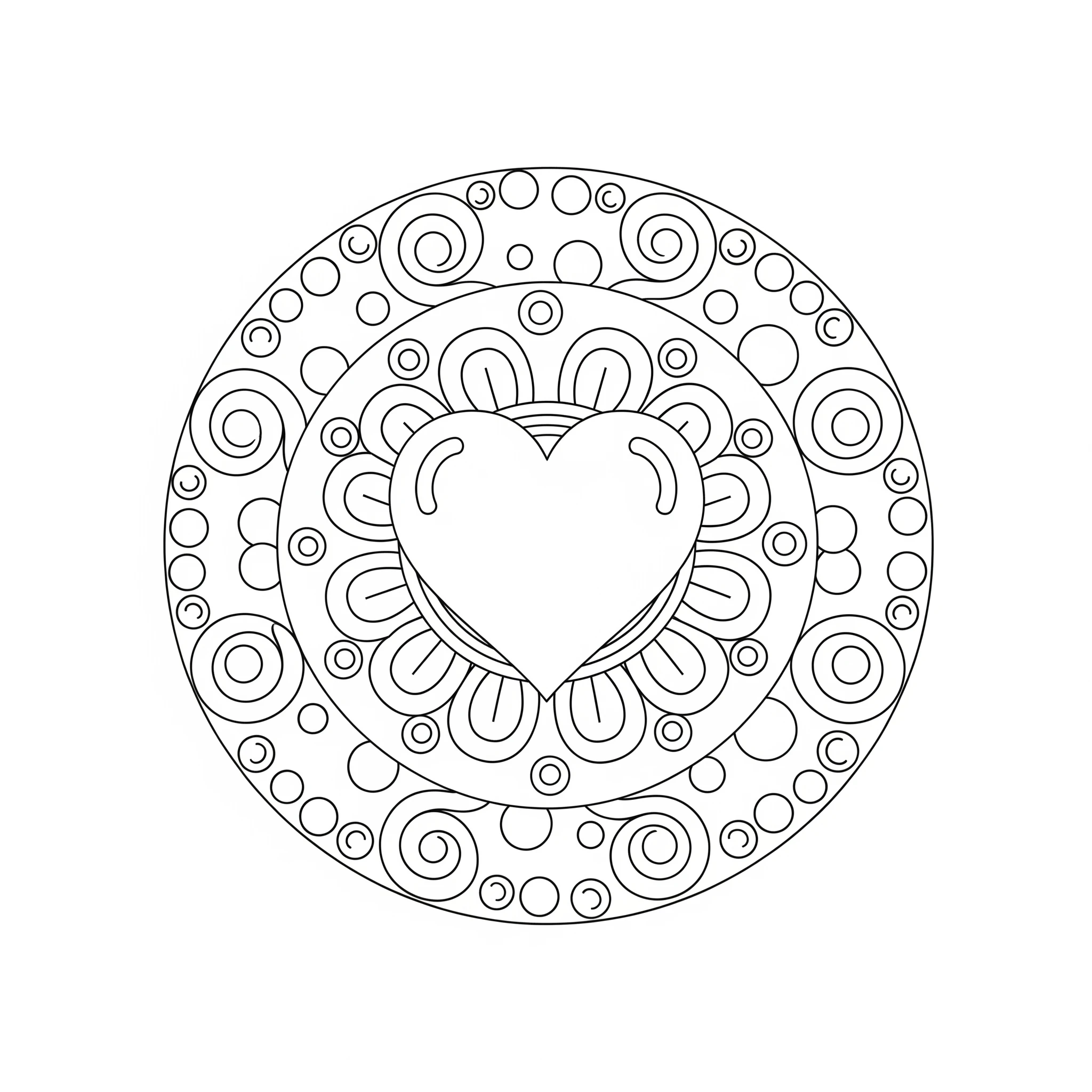 coloriage Mandala Coeur a imprimer