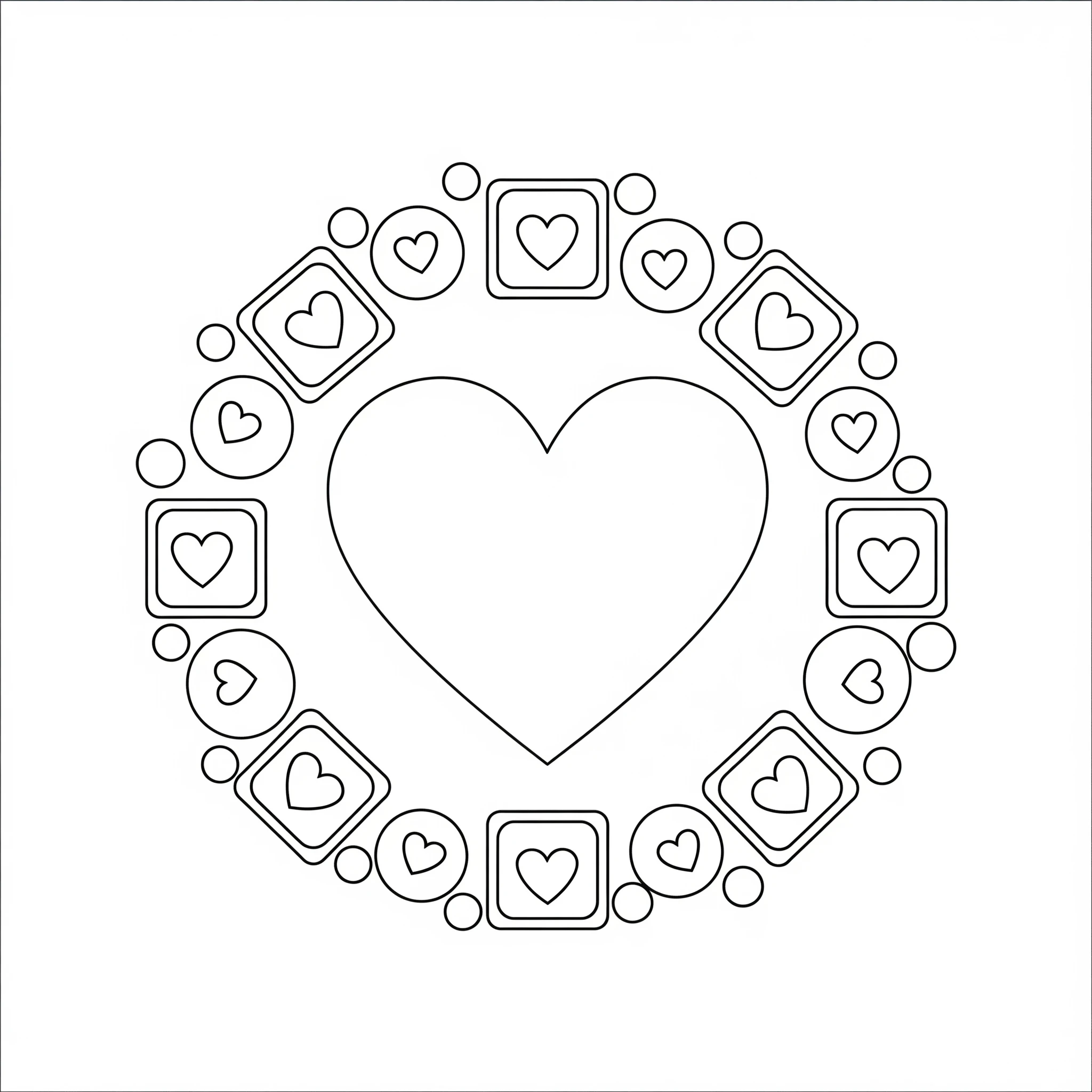 coloriage Mandala Coeur a imprimer gratuitement