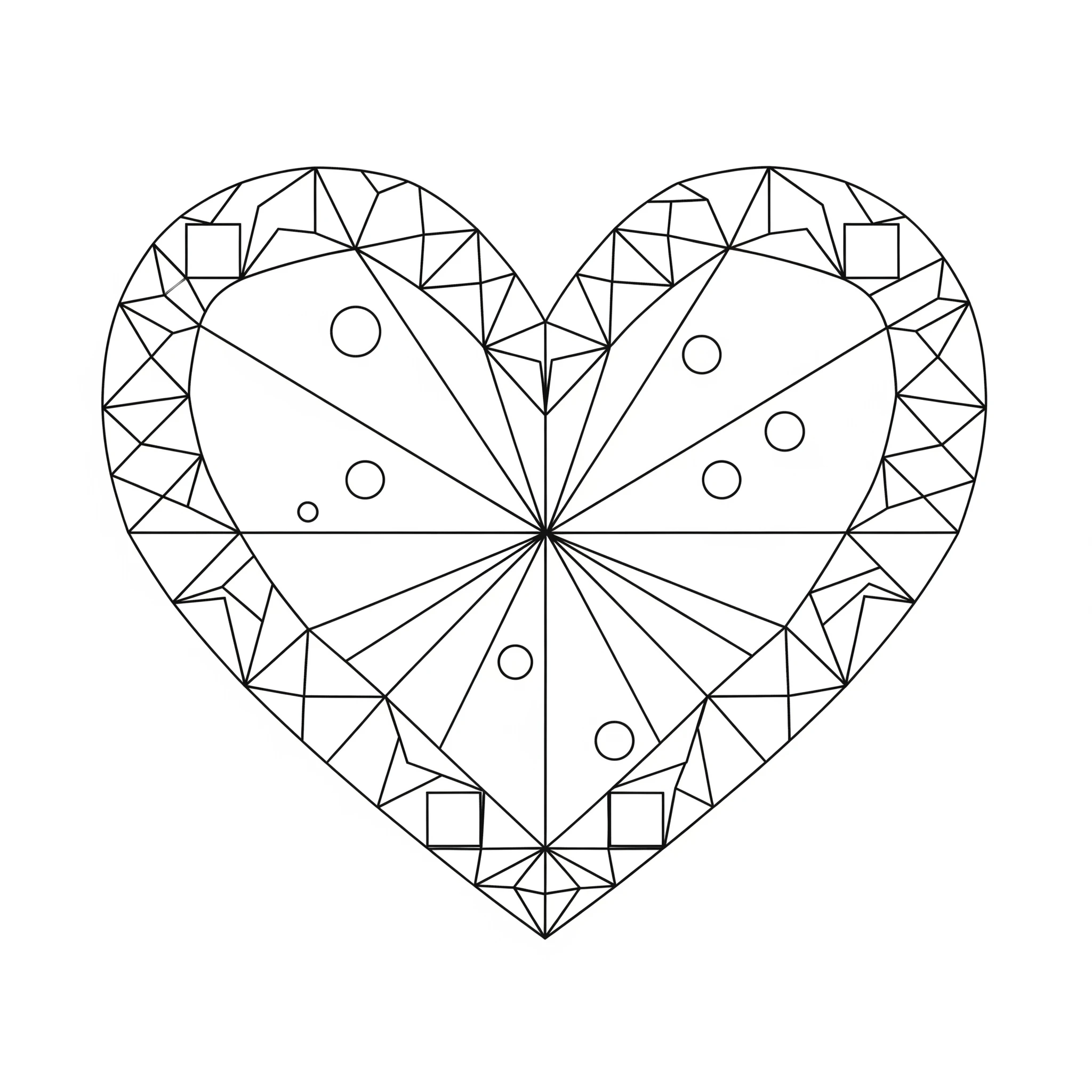imprimer coloriage Mandala Coeur gratuit