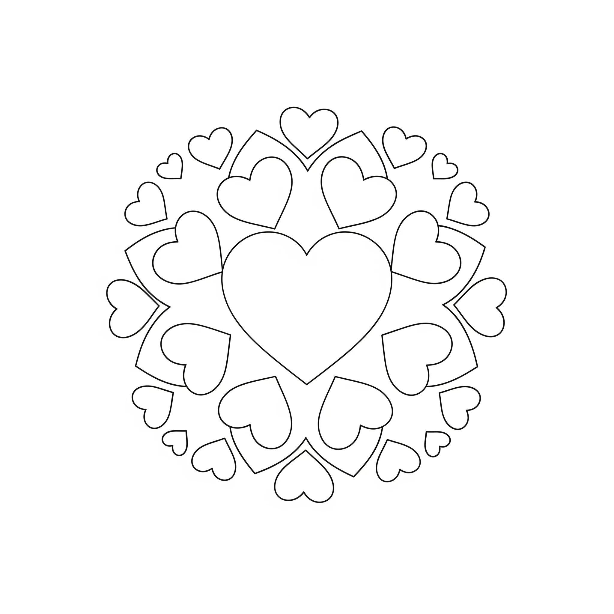 coloriage Mandala Coeur à imprimer gratuit 1