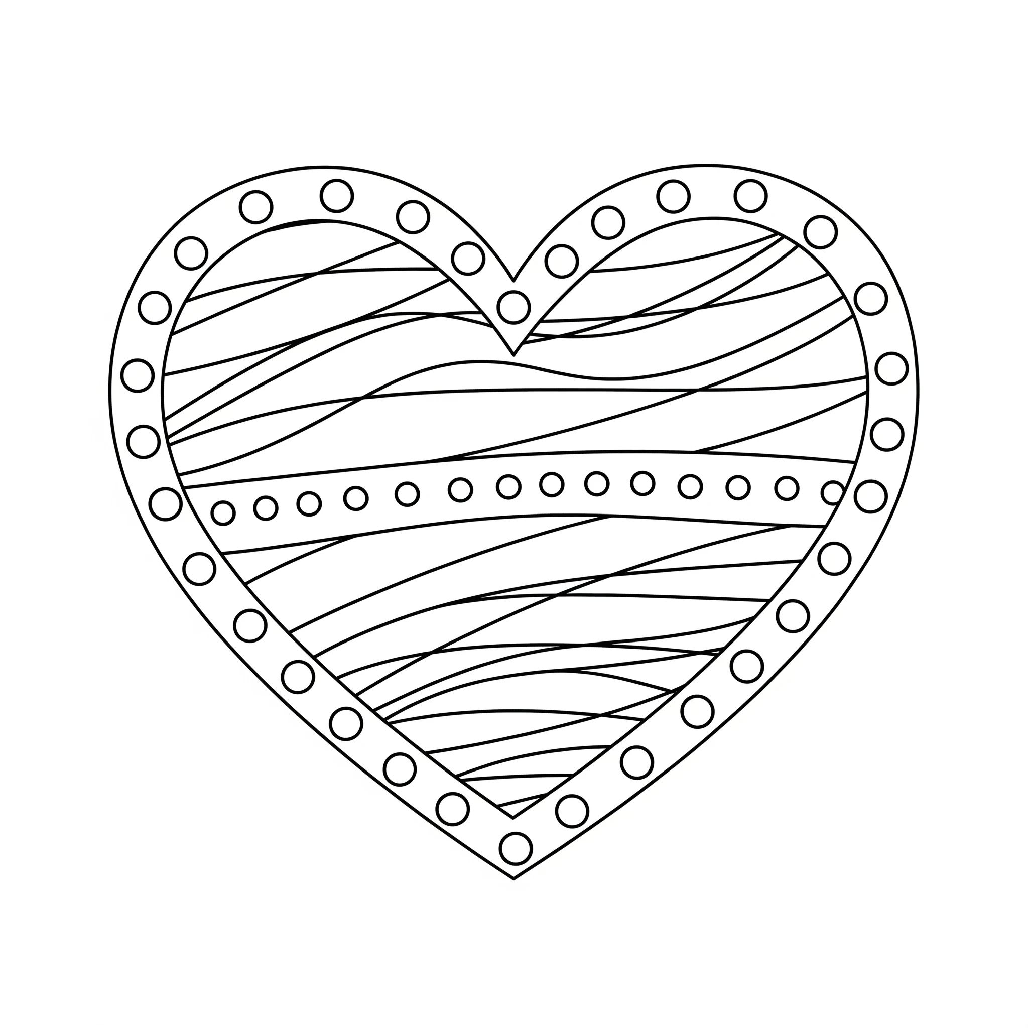 coloriage Mandala Coeur pour enfant de à imprimer