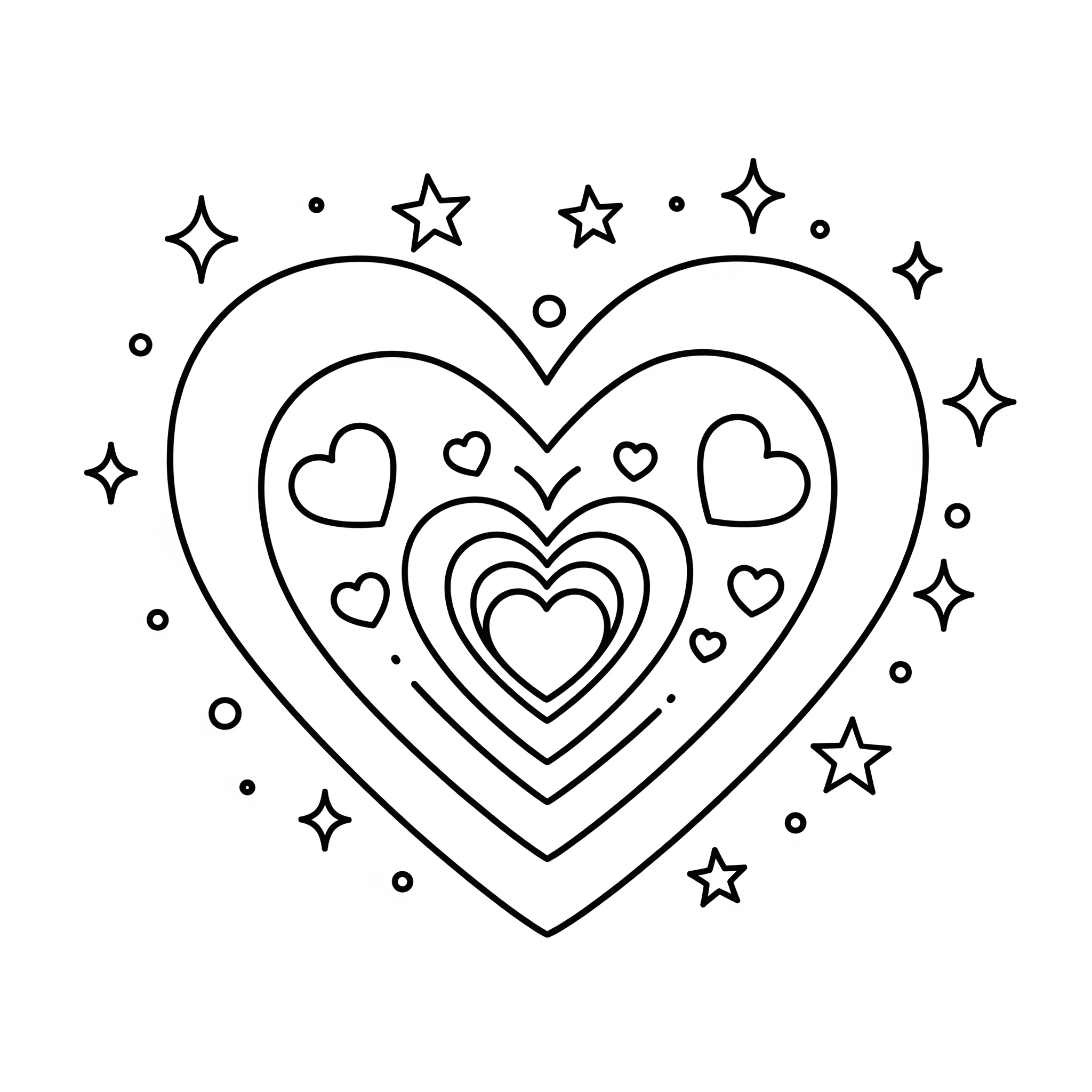 télécharger coloriage Mandala Coeur gratuit 1