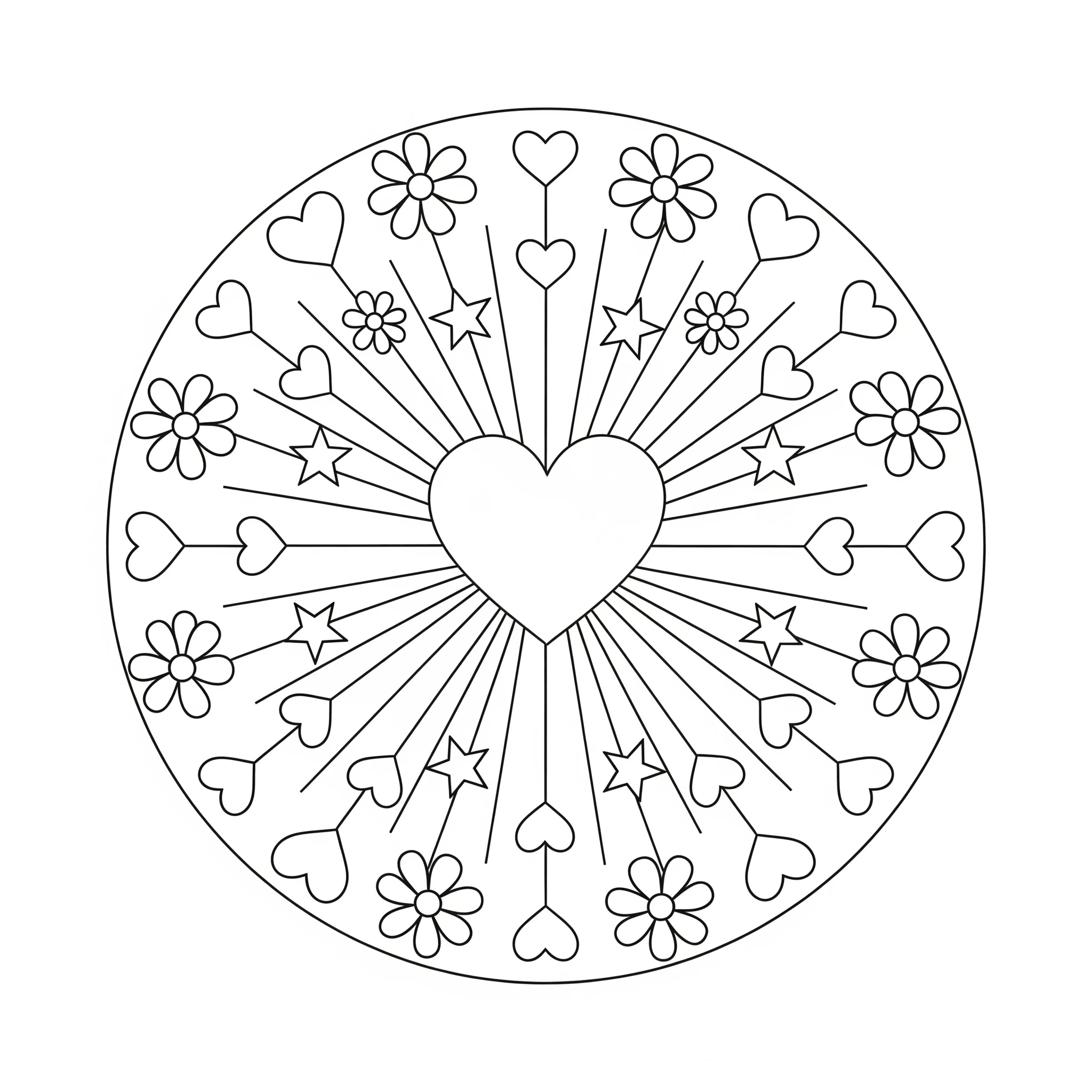 coloriage Mandala Coeur à imprimer gratuitement pdf