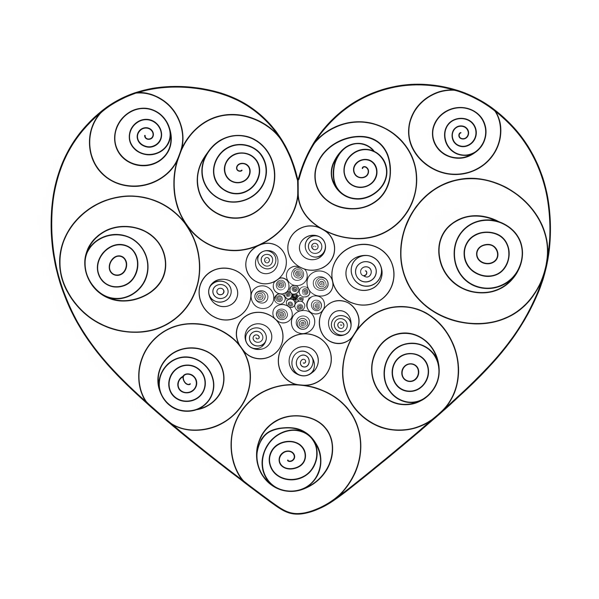 coloriage Mandala Coeur à imprimer pour enfants