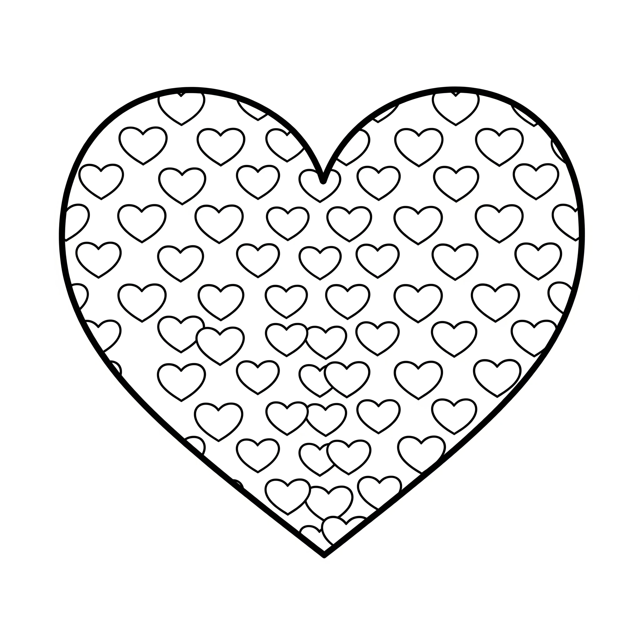coloriage Mandala Coeur a imprimer pour enfant de 4 ans