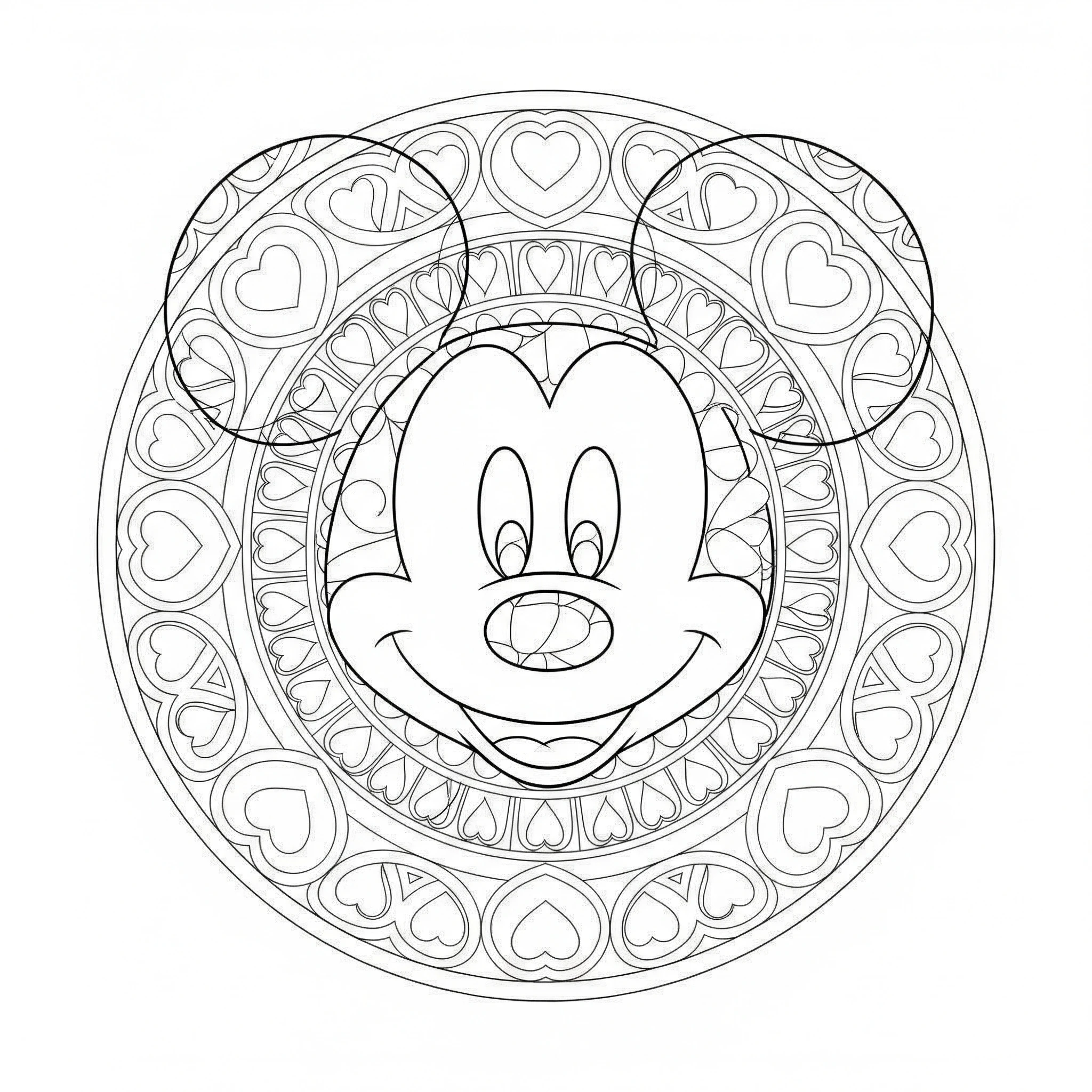coloriage Mandala Disney a colorier en ligne gratuitement
