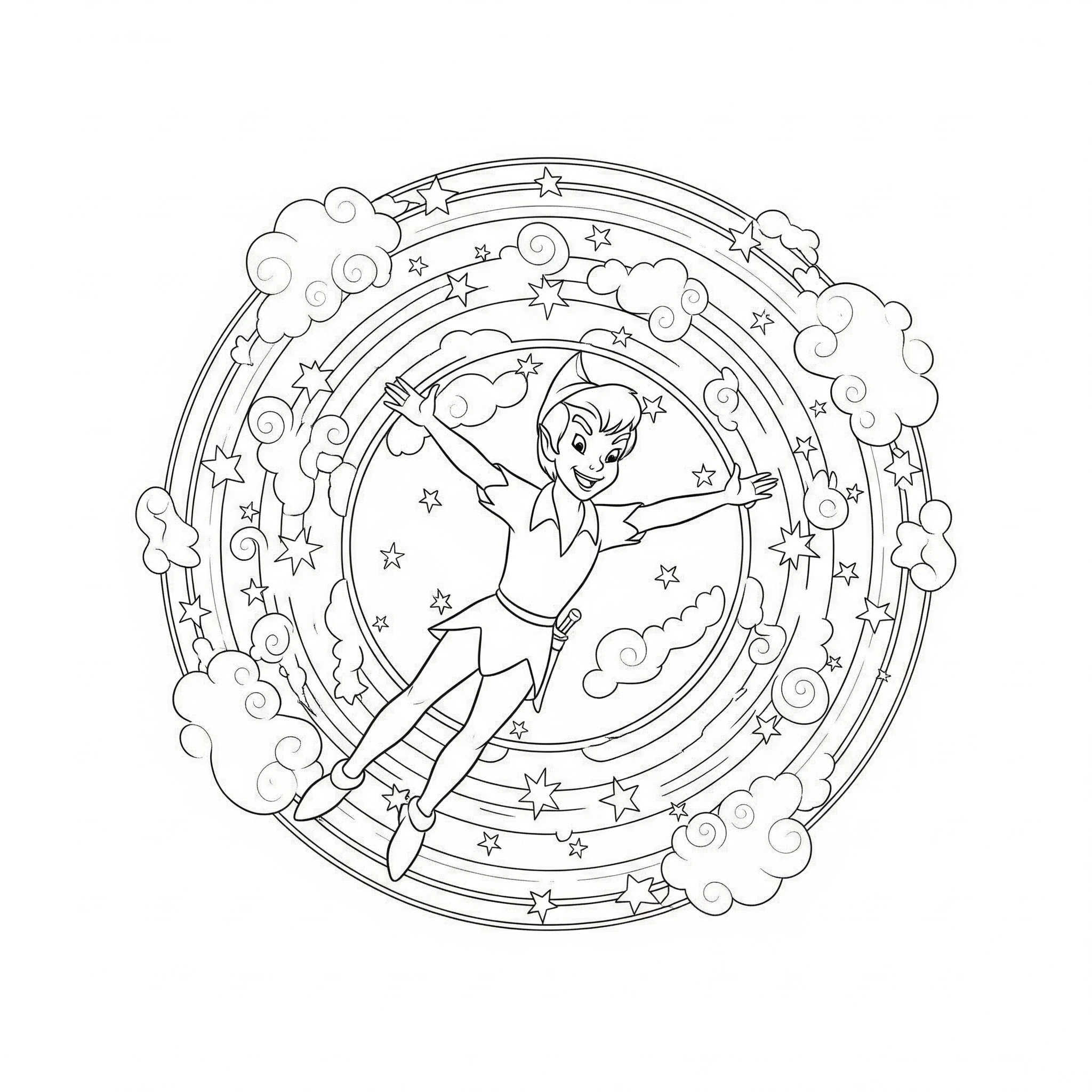 coloriage Mandala Disney à imprimer pour enfants