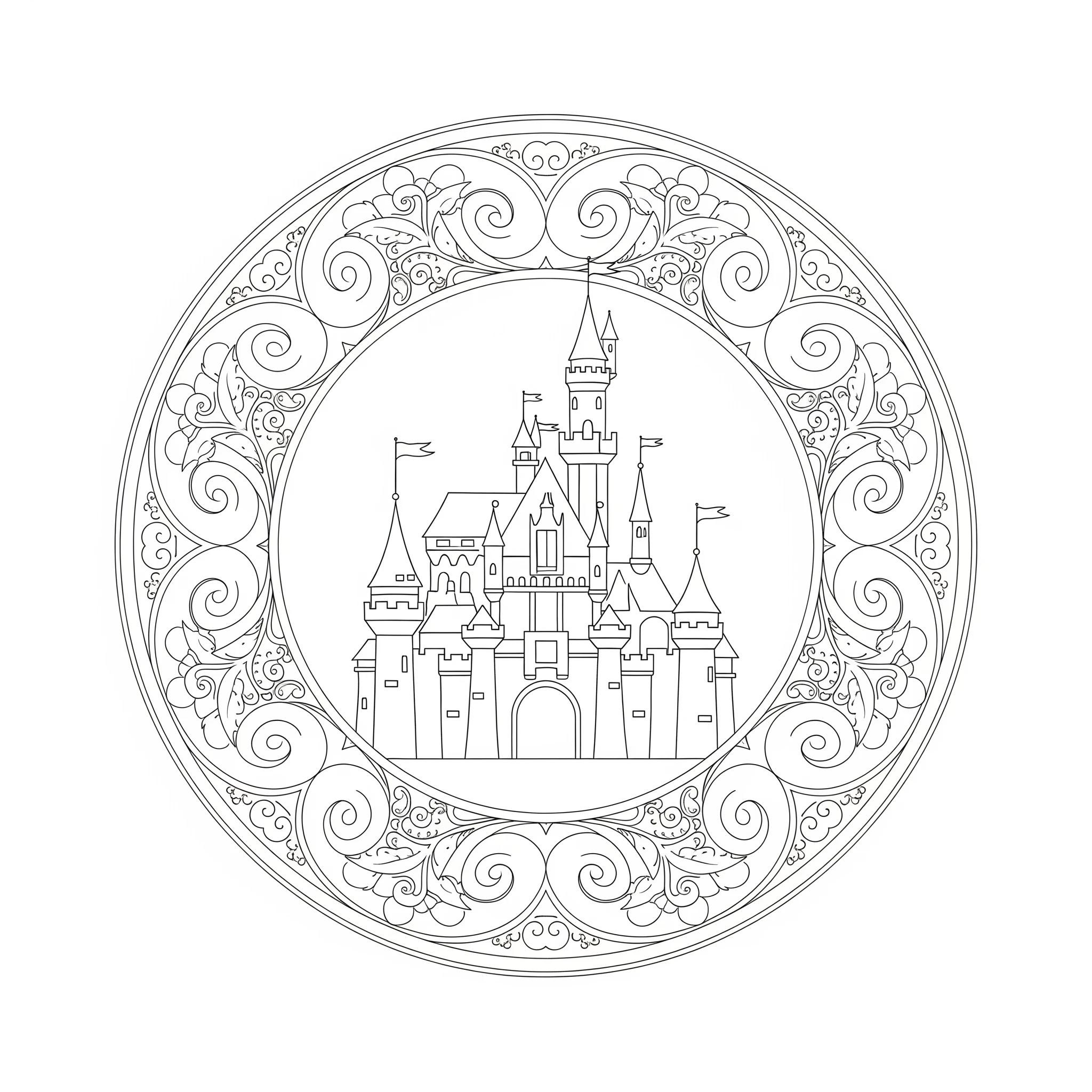 coloriage Mandala Disney pour enfant de 7 ans