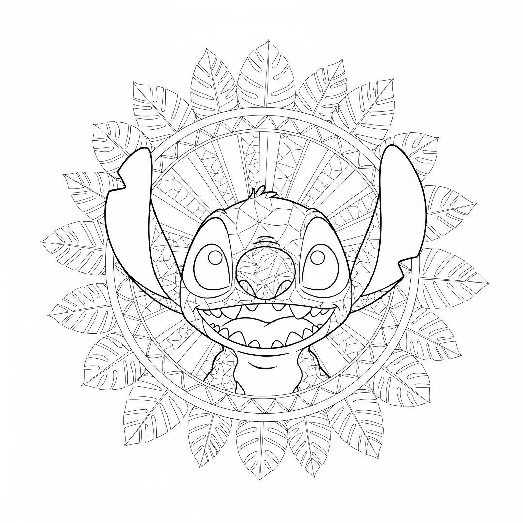 coloriage Mandala Disney pour enfant de 5 ans 1