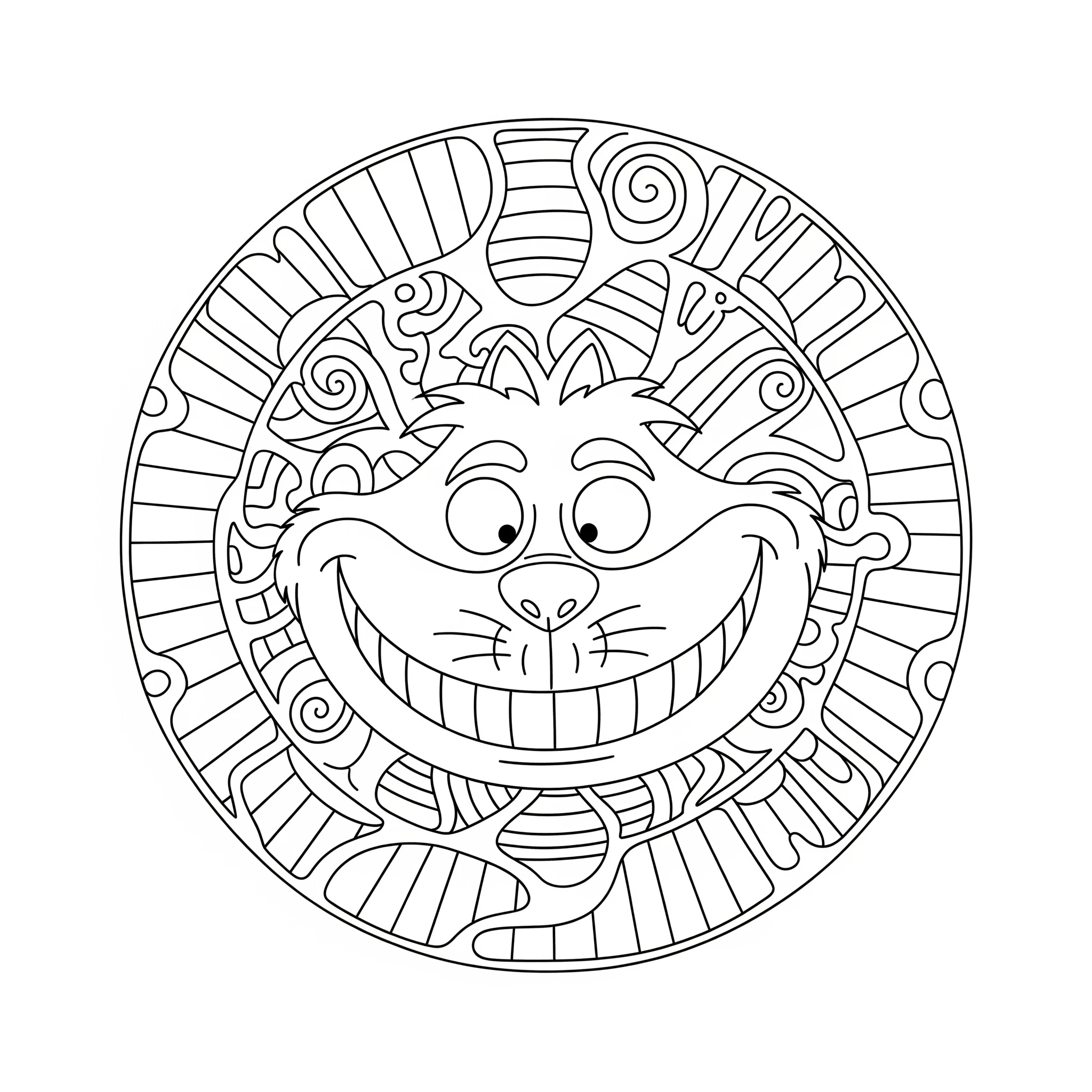 coloriage Mandala Disney pour bebe a imprimer