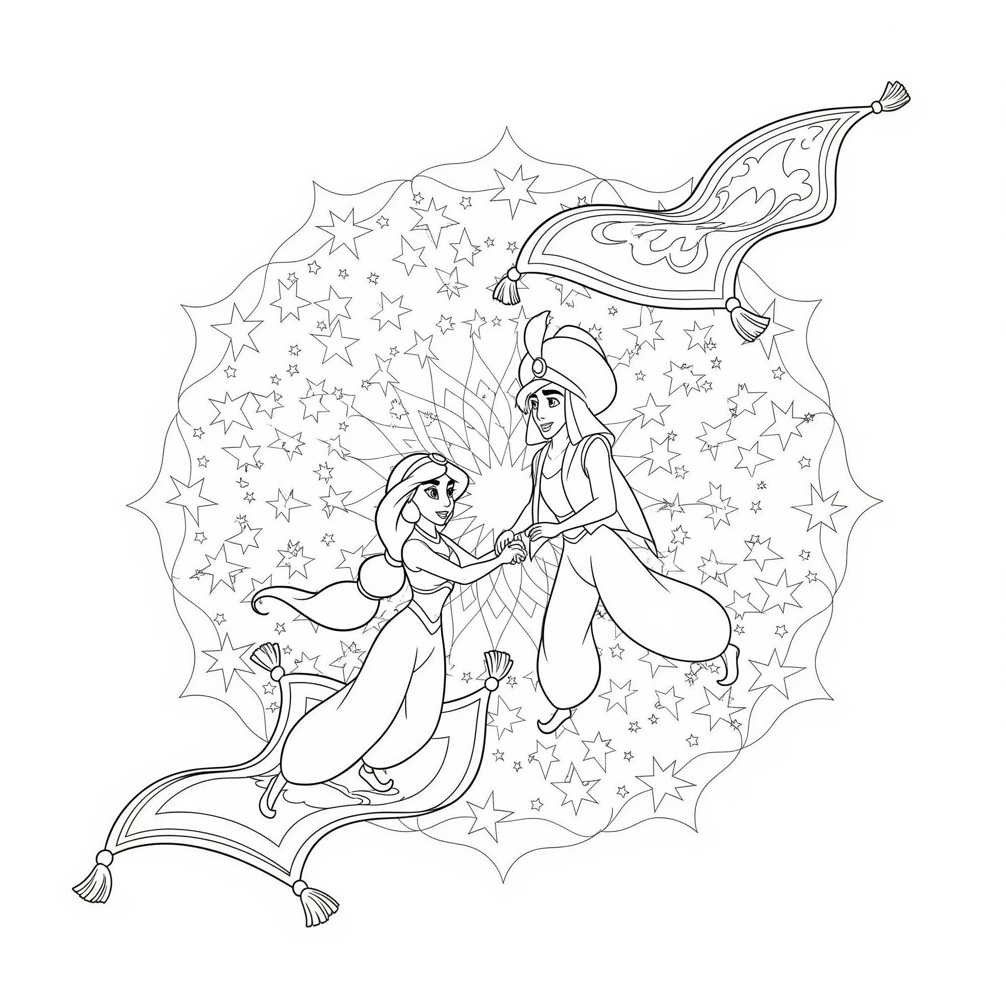 coloriage Mandala Disney a imprimer