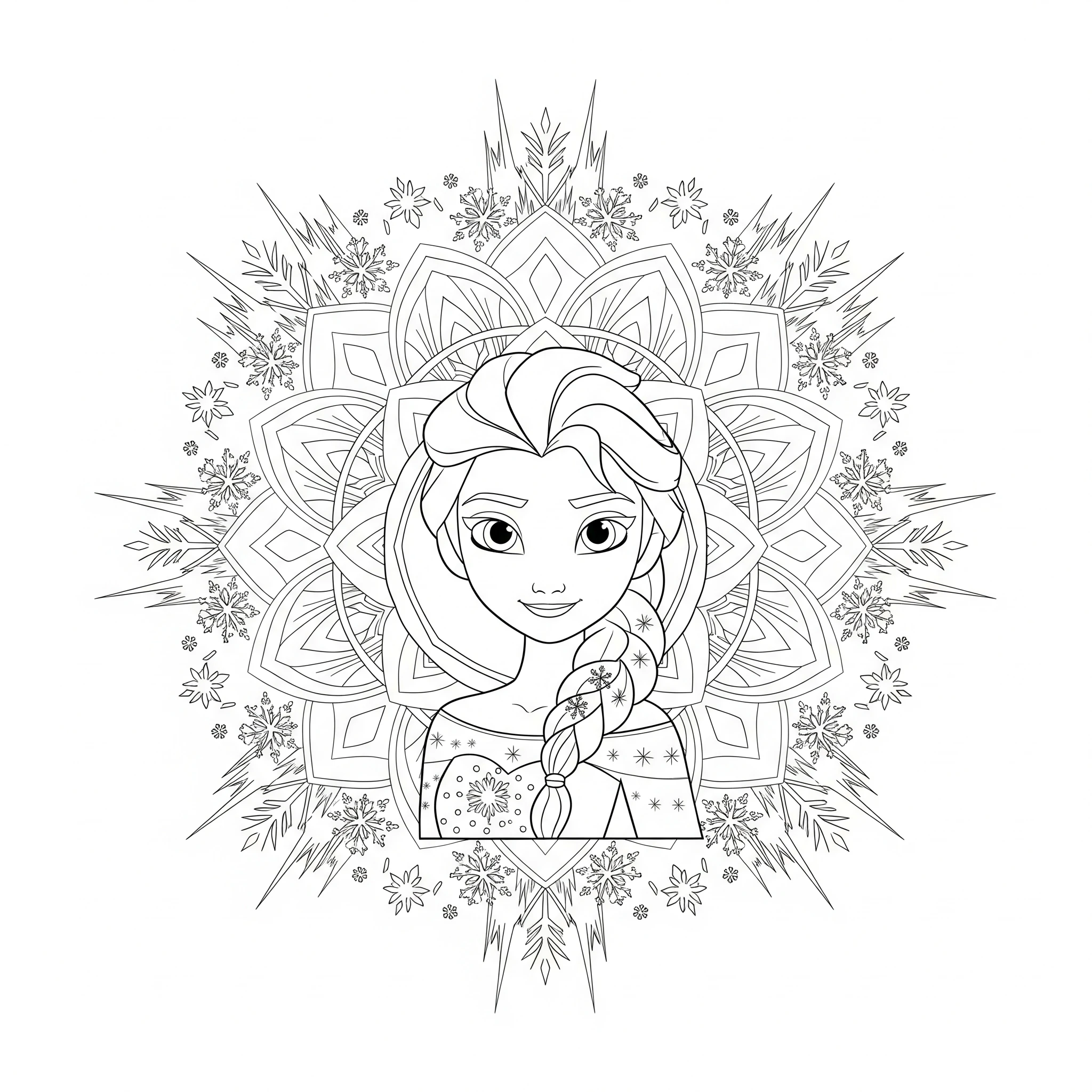 coloriage Mandala Disney a telecharger