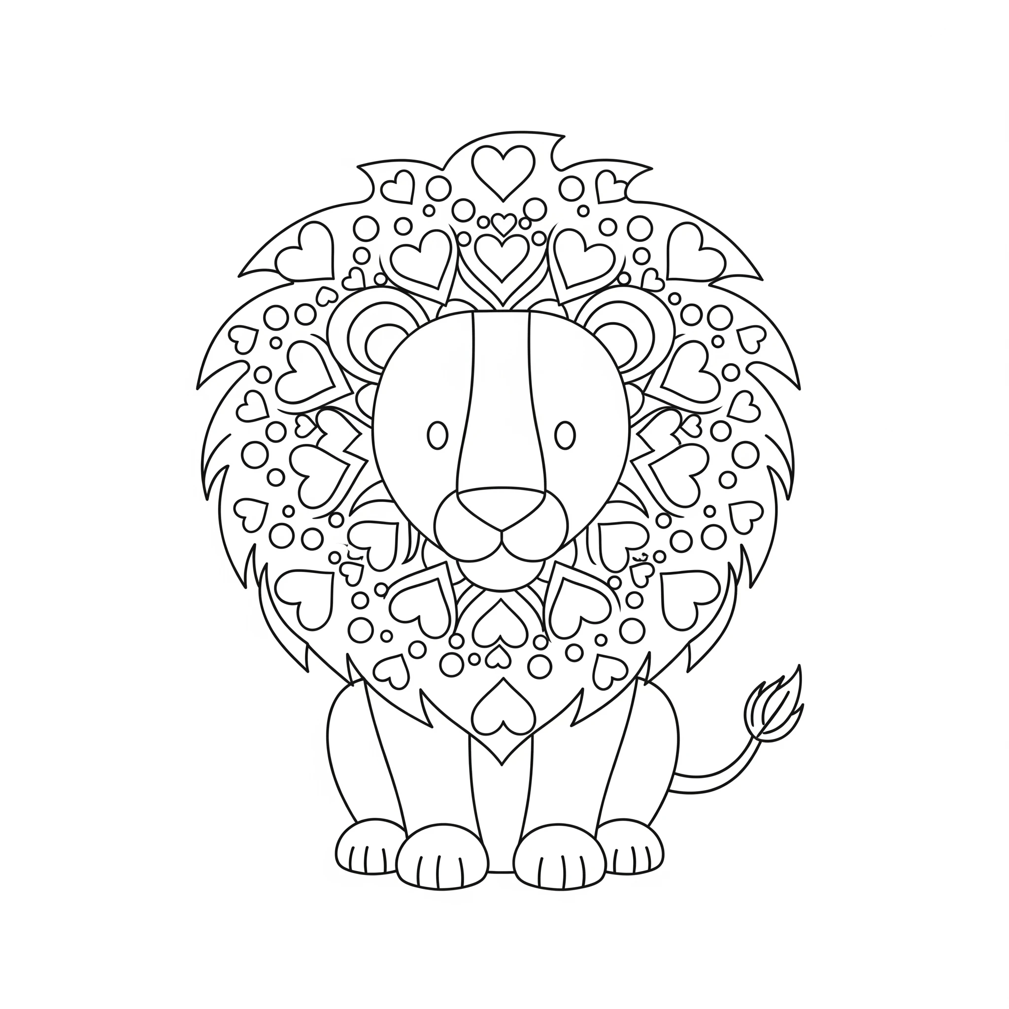 coloriage Mandala Lion à imprimer a4