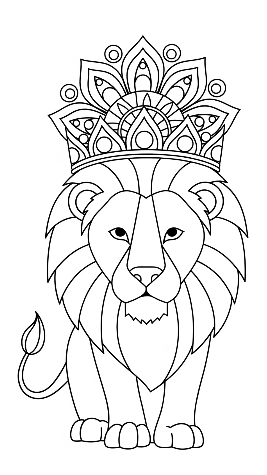 coloriage Mandala Lion en ligne