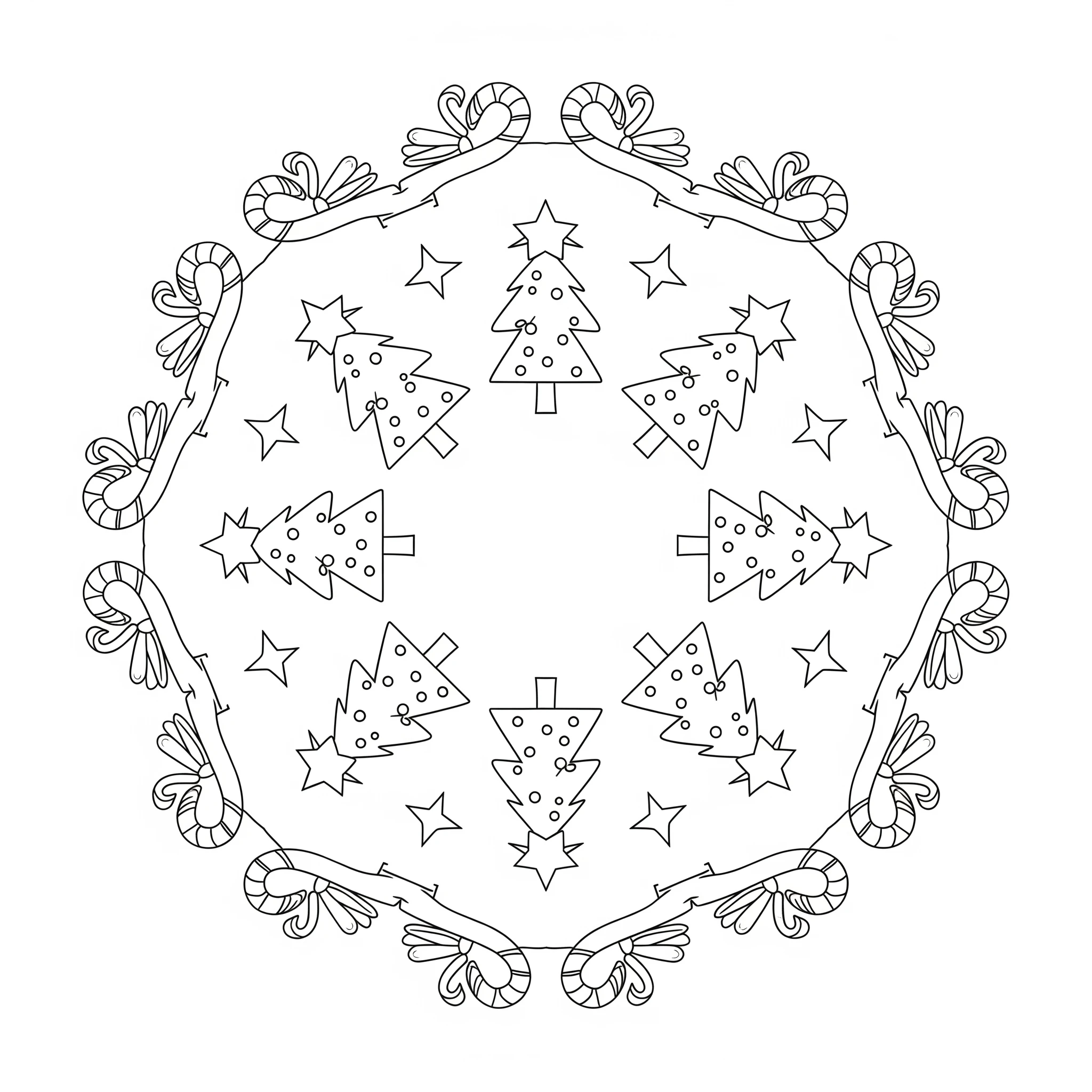 coloriage Mandala Noël pour enfant de à imprimer 1