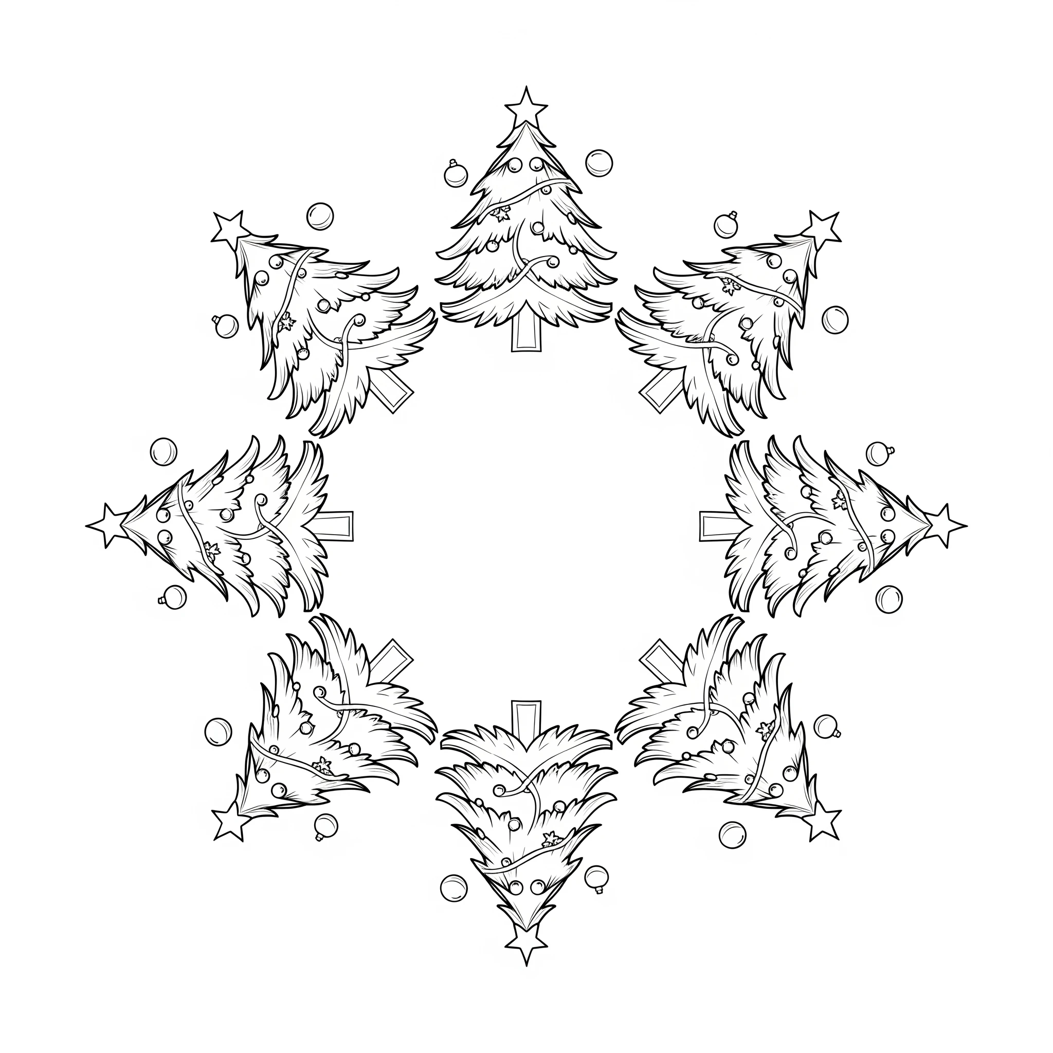 coloriage Mandala Noël gratuit