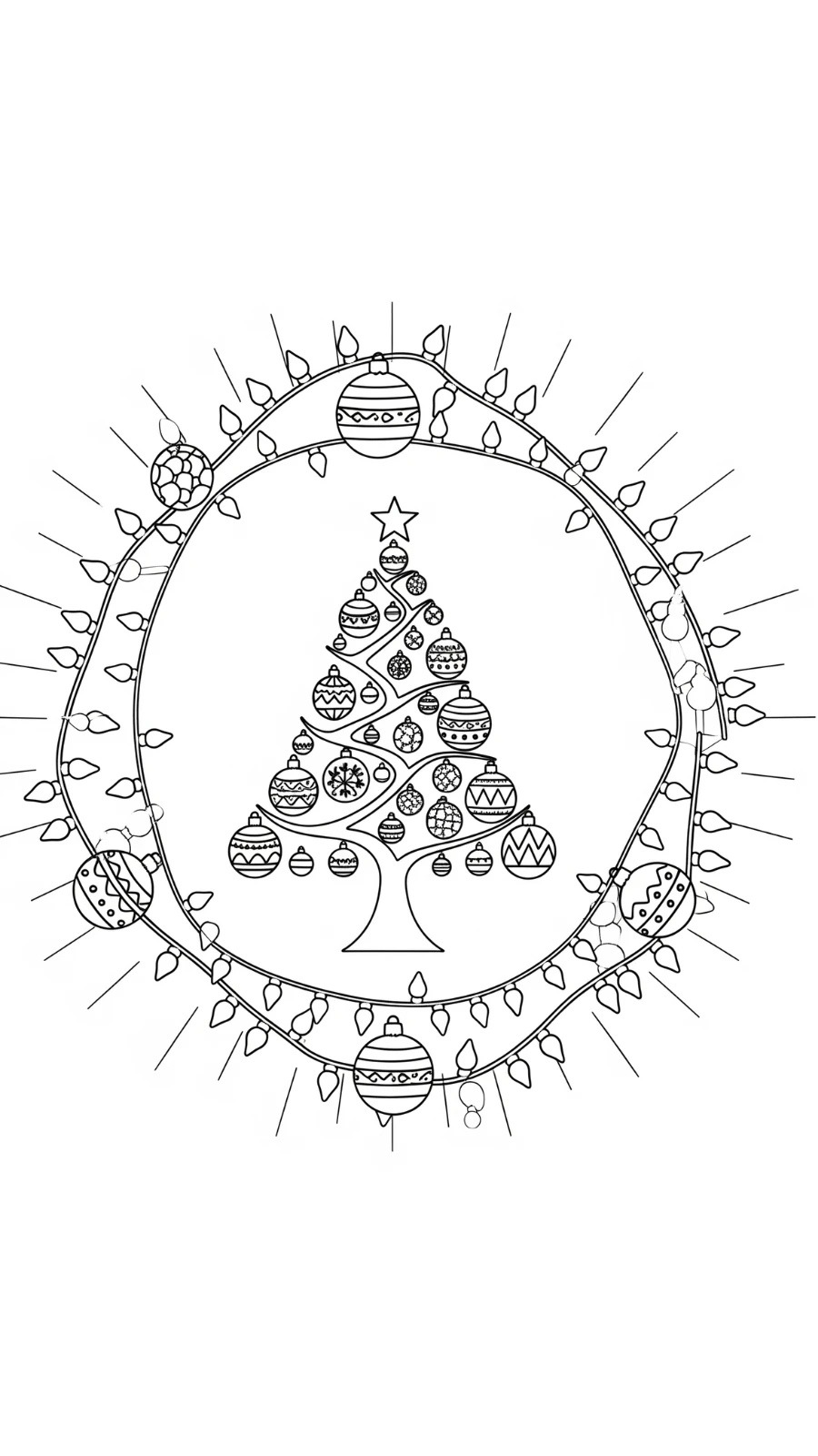 coloriage Mandala Noël de pour enfants