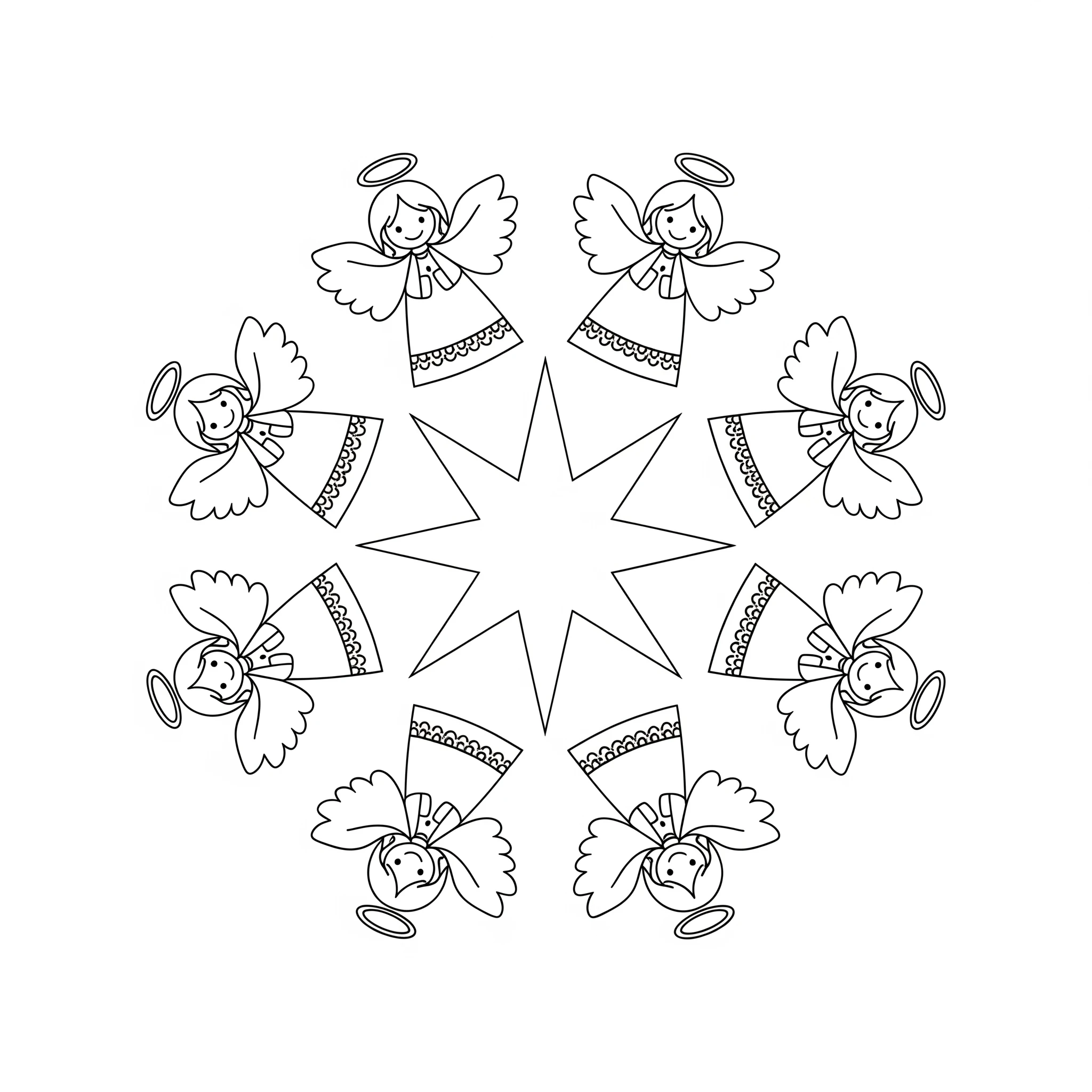 image pour coloriage Mandala Noël enfant