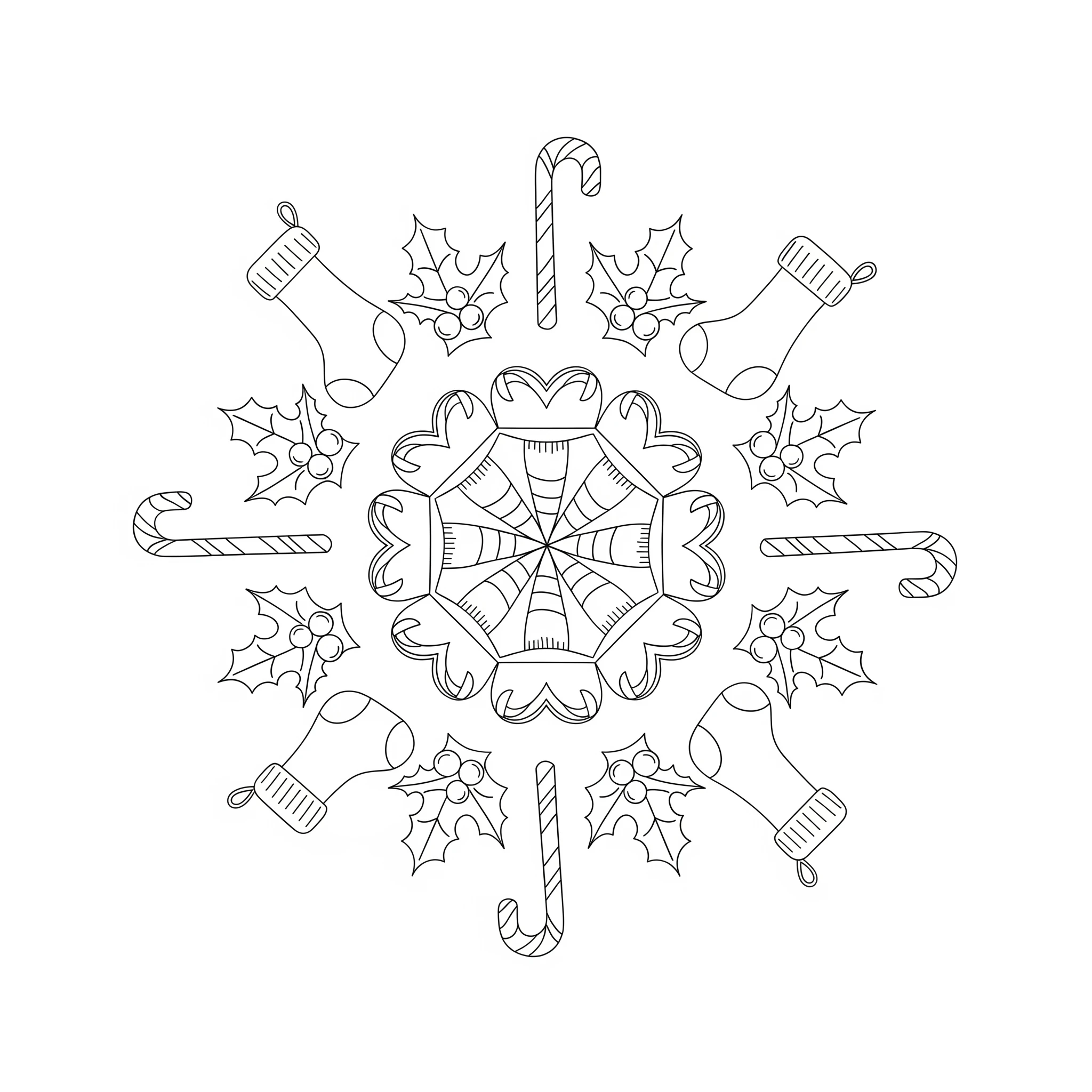 coloriage Mandala Noël a imprimer