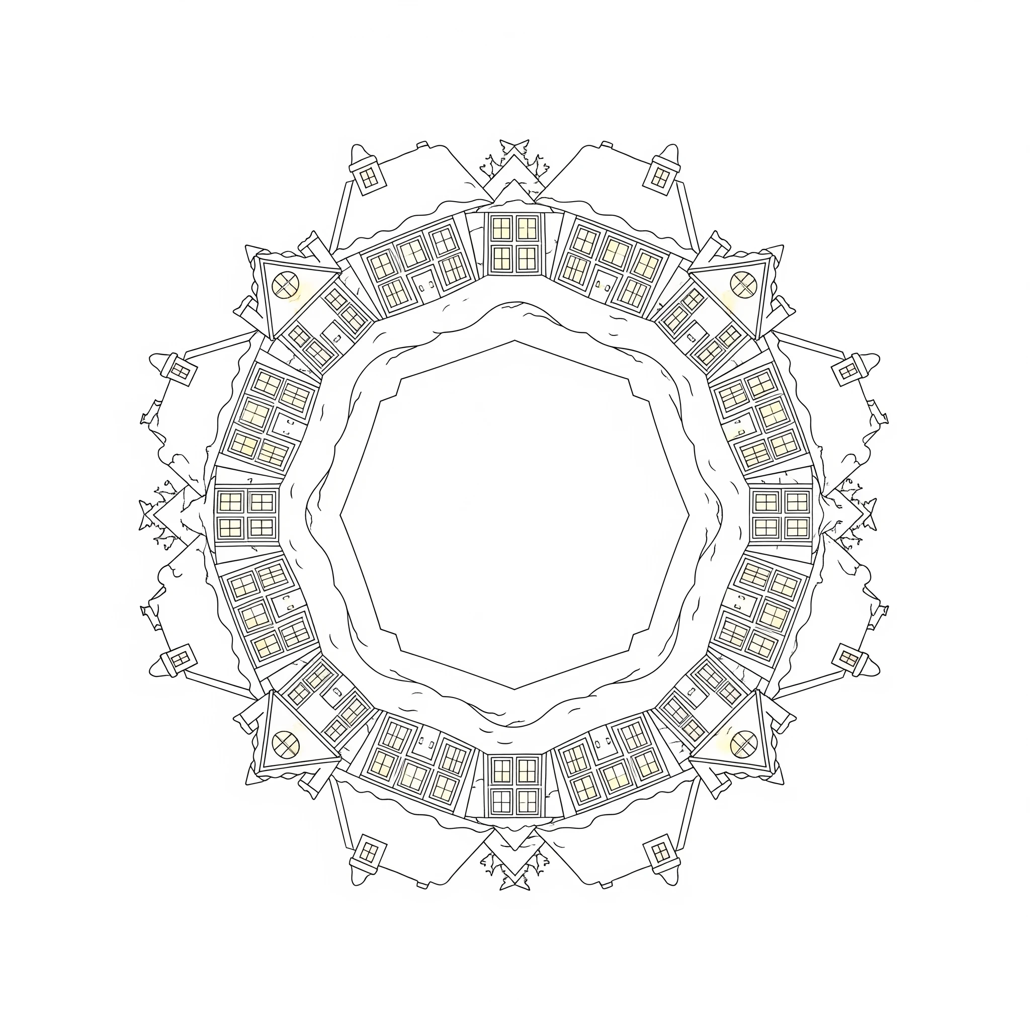 coloriage Mandala Noël pour enfant gratuit