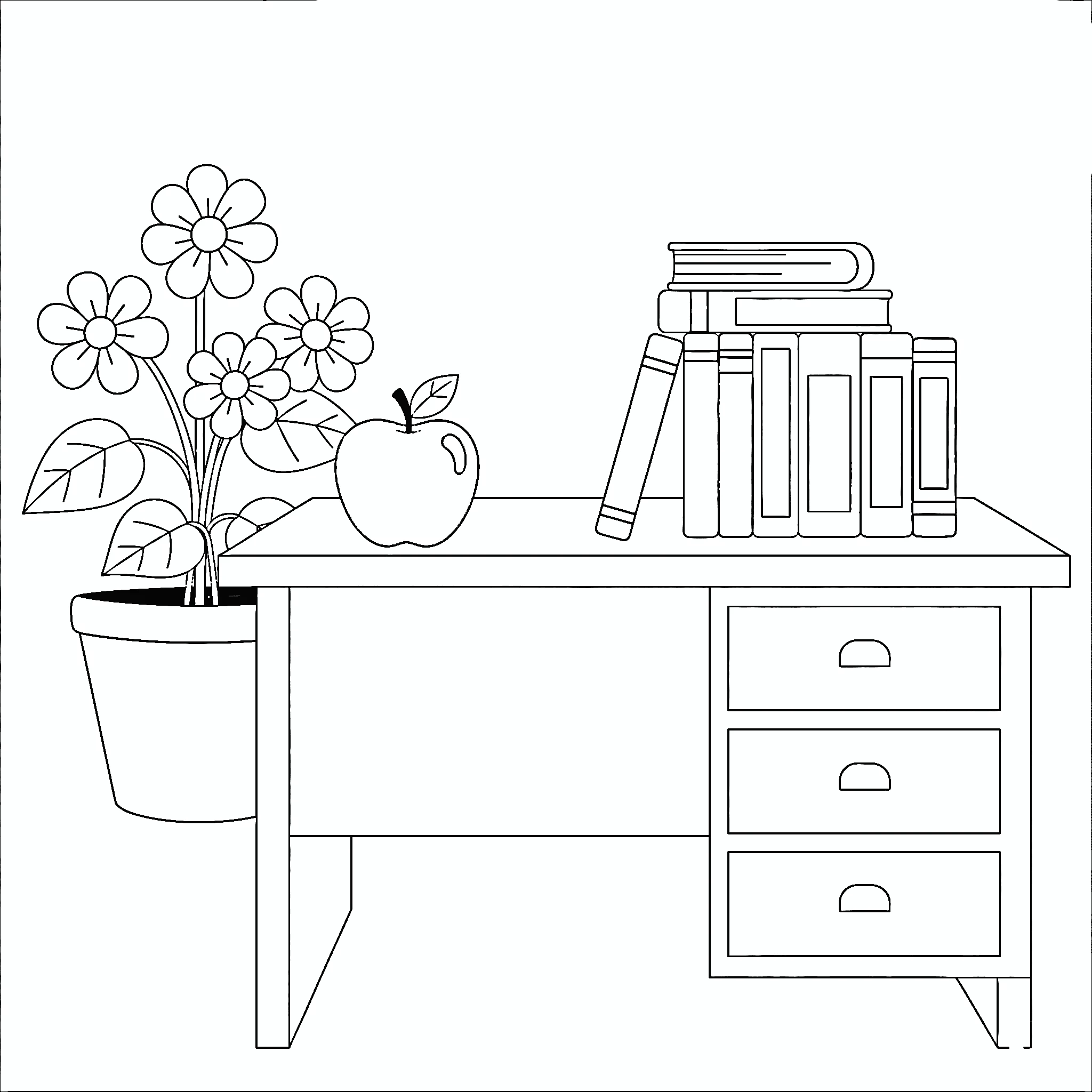 coloriage Merci Maitresse pour enfant de 10 ans