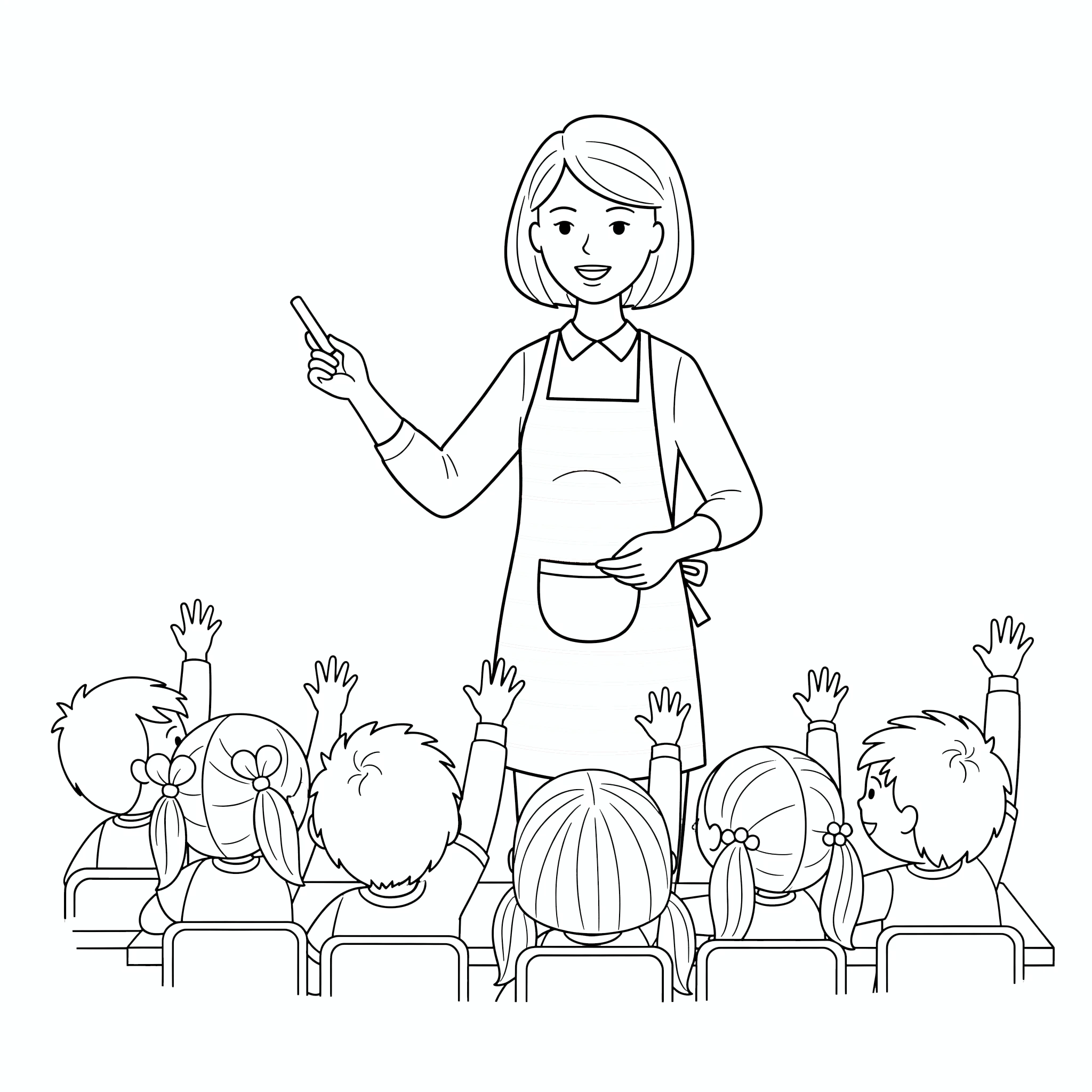 coloriage Merci Maitresse a imprimer pour enfant de 4 ans